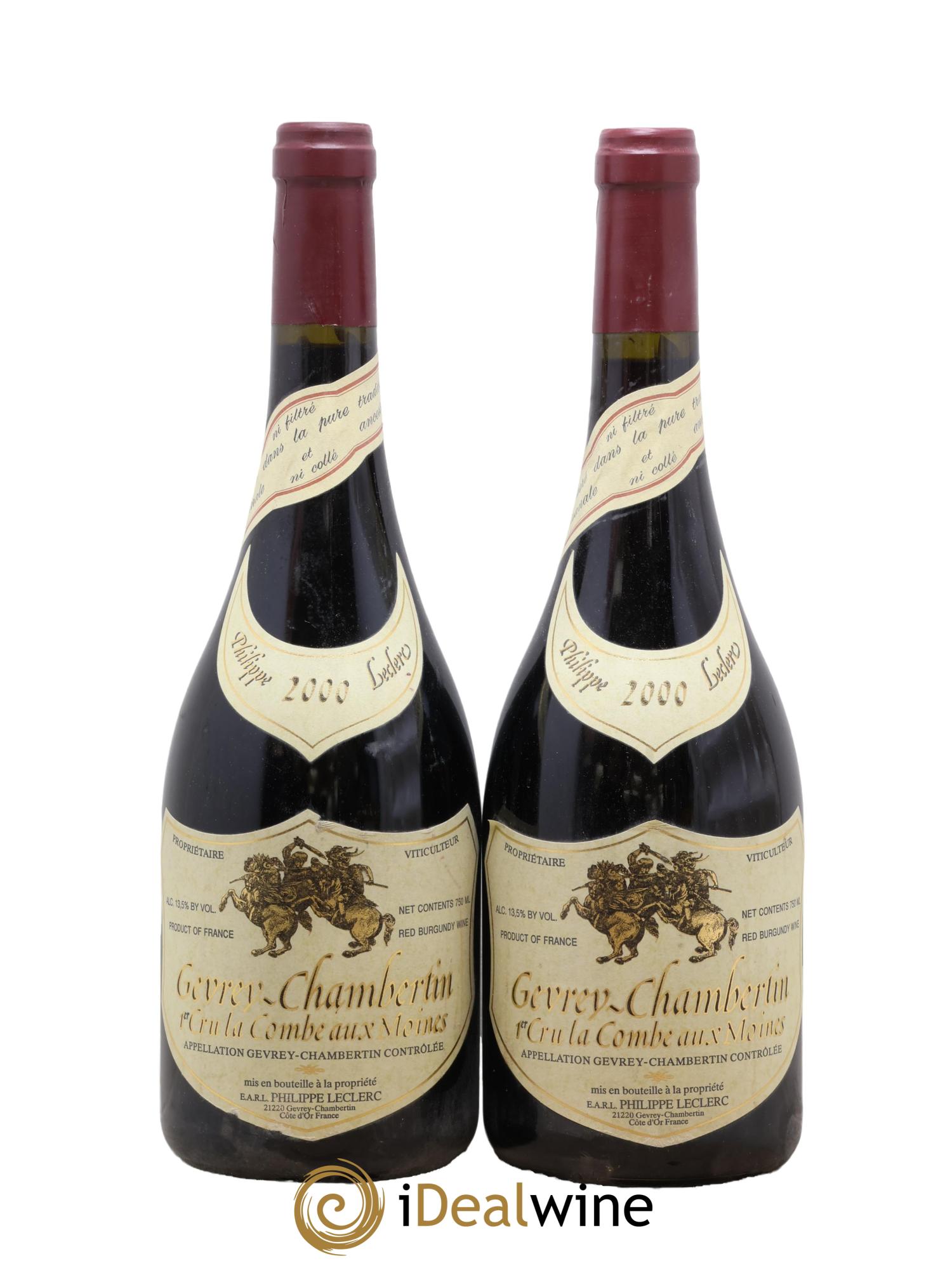 Gevrey-Chambertin 1er Cru La Combe aux Moines Philippe Leclerc 2000 - Lot de 2 bouteilles - 0