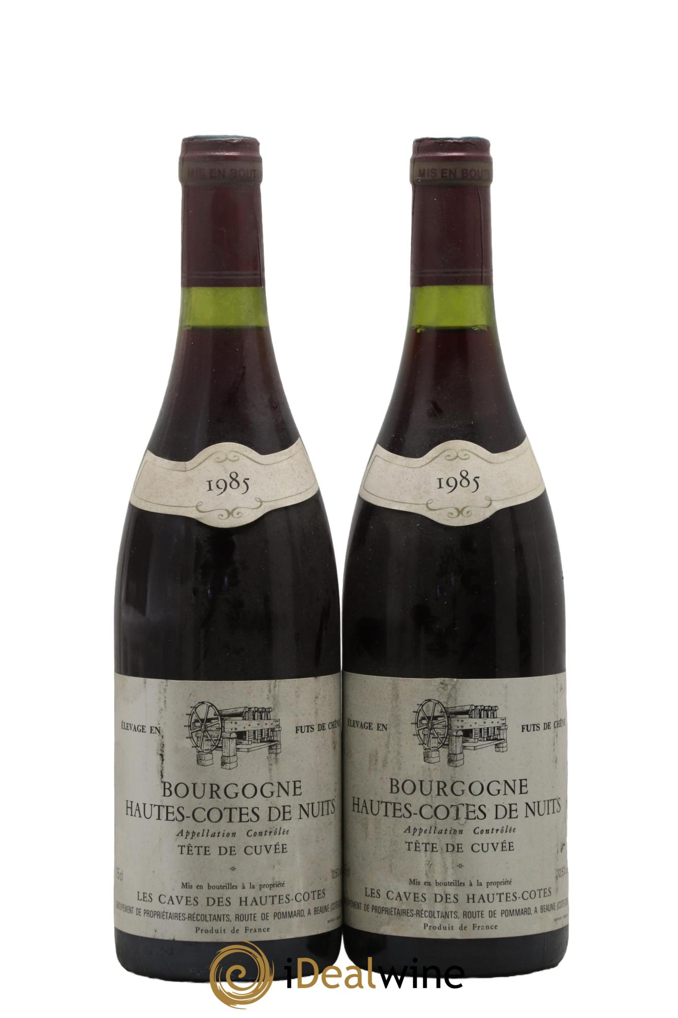 Hautes-Côtes de Nuits Tête de Cuvée Les Caves des Hautes Côtes 1985 - Lot de 2 bouteilles - 0