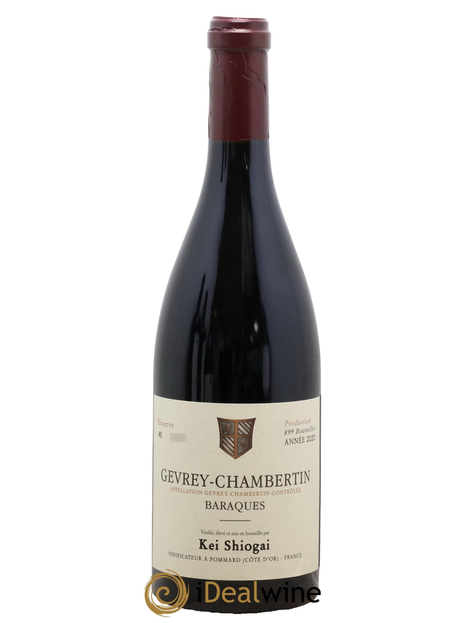 Gevrey-Chambertin Baraques Kei Shiogai Baraques Kei Shiogai 2020 - Posten von 1 Flasche - 0
