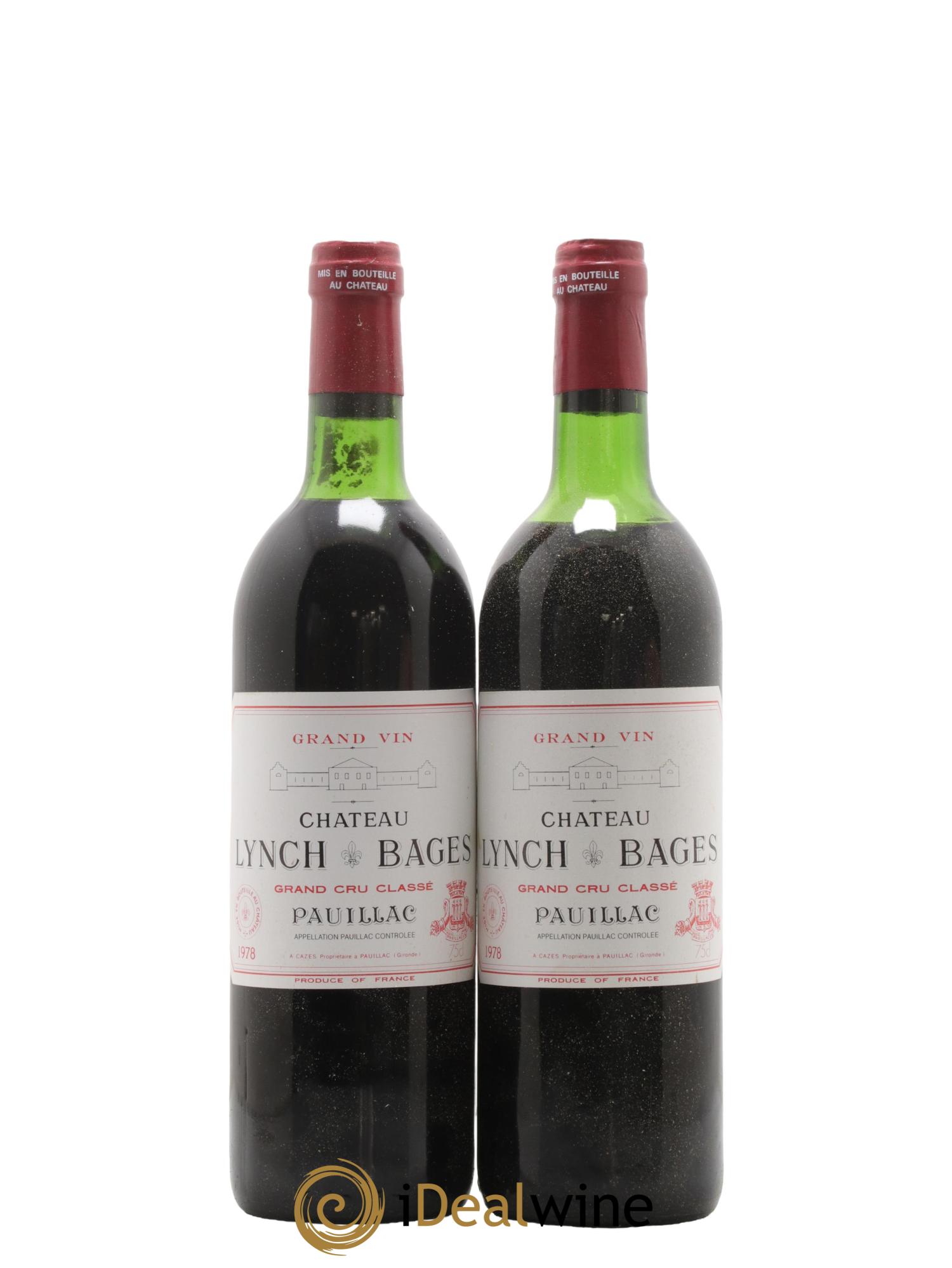 Château Lynch Bages 5ème Grand Cru Classé 1978 - Lot de 2 bouteilles - 0