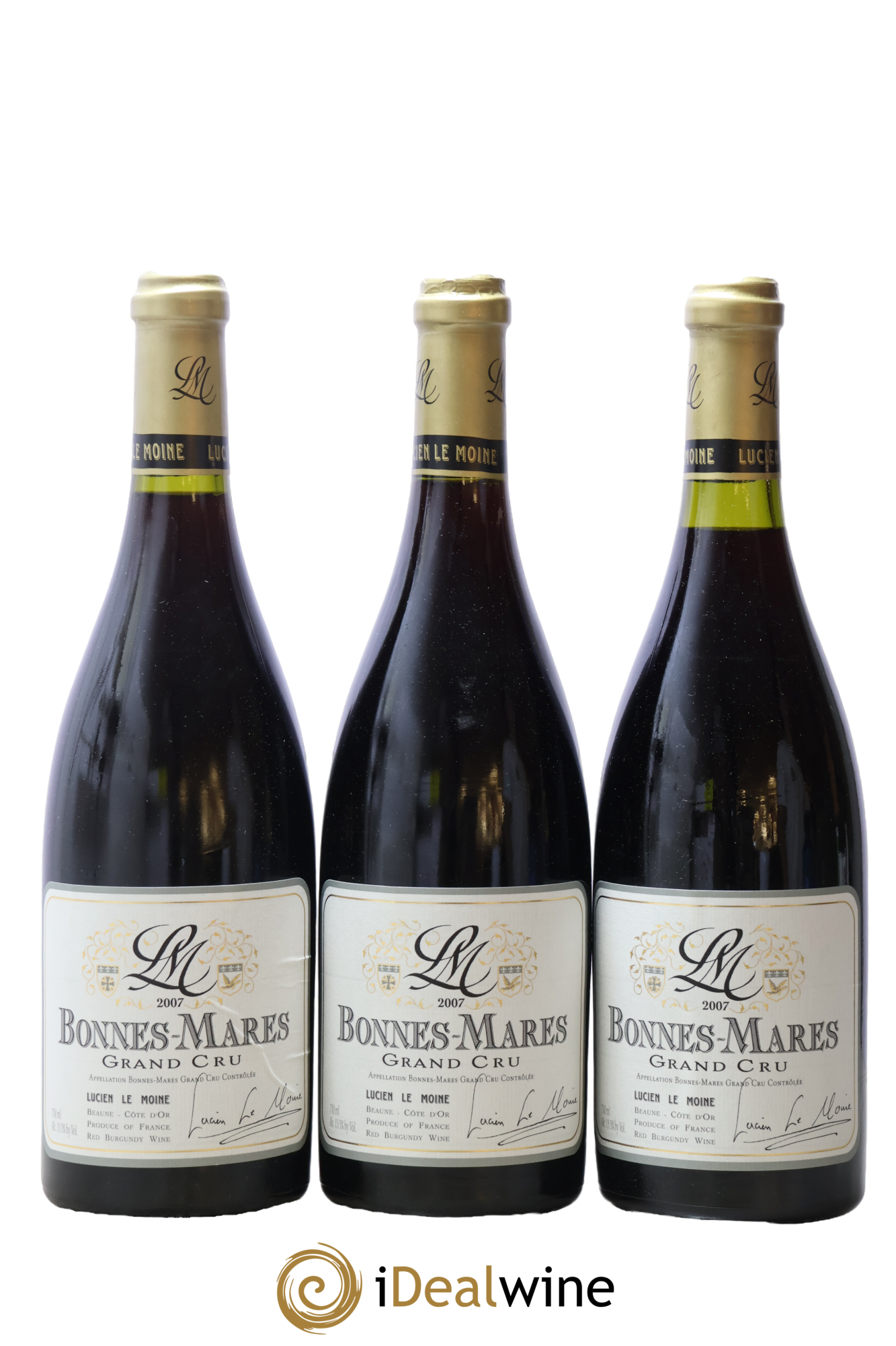 Bonnes-Mares Grand Cru Lucien Le Moine 2007 - Lotto di 3 bottiglie - 0