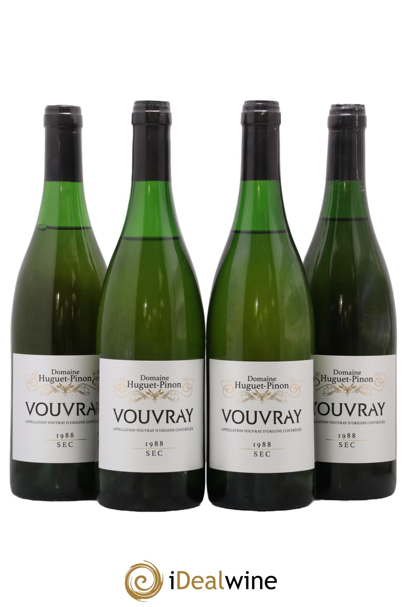 Vouvray Huguet Pinon 1988 - Posten von 4 Flaschen - 0