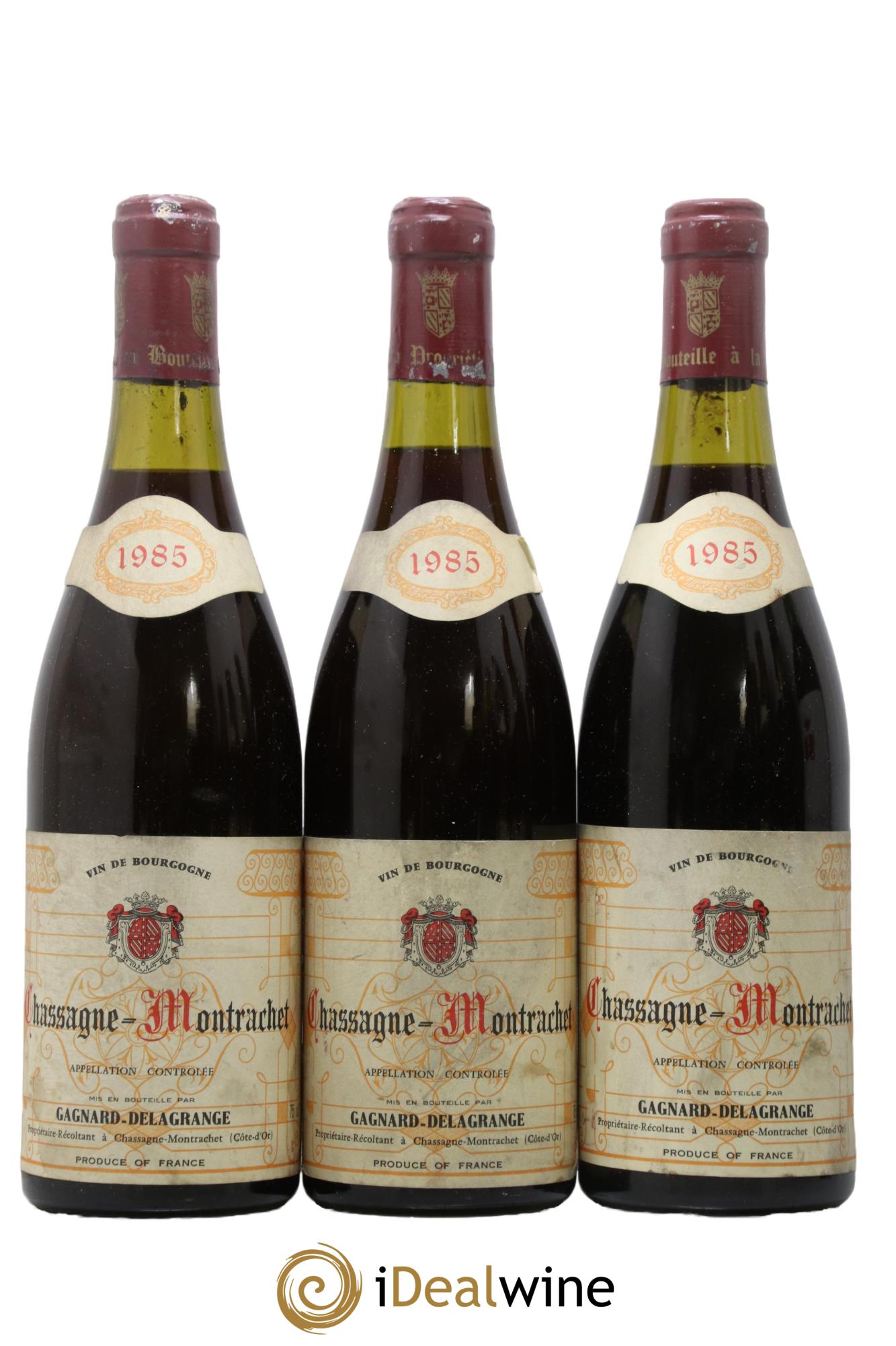 Chassagne-Montrachet Gagnard-Delagrange 1985 - Lot de 3 bouteilles - 0