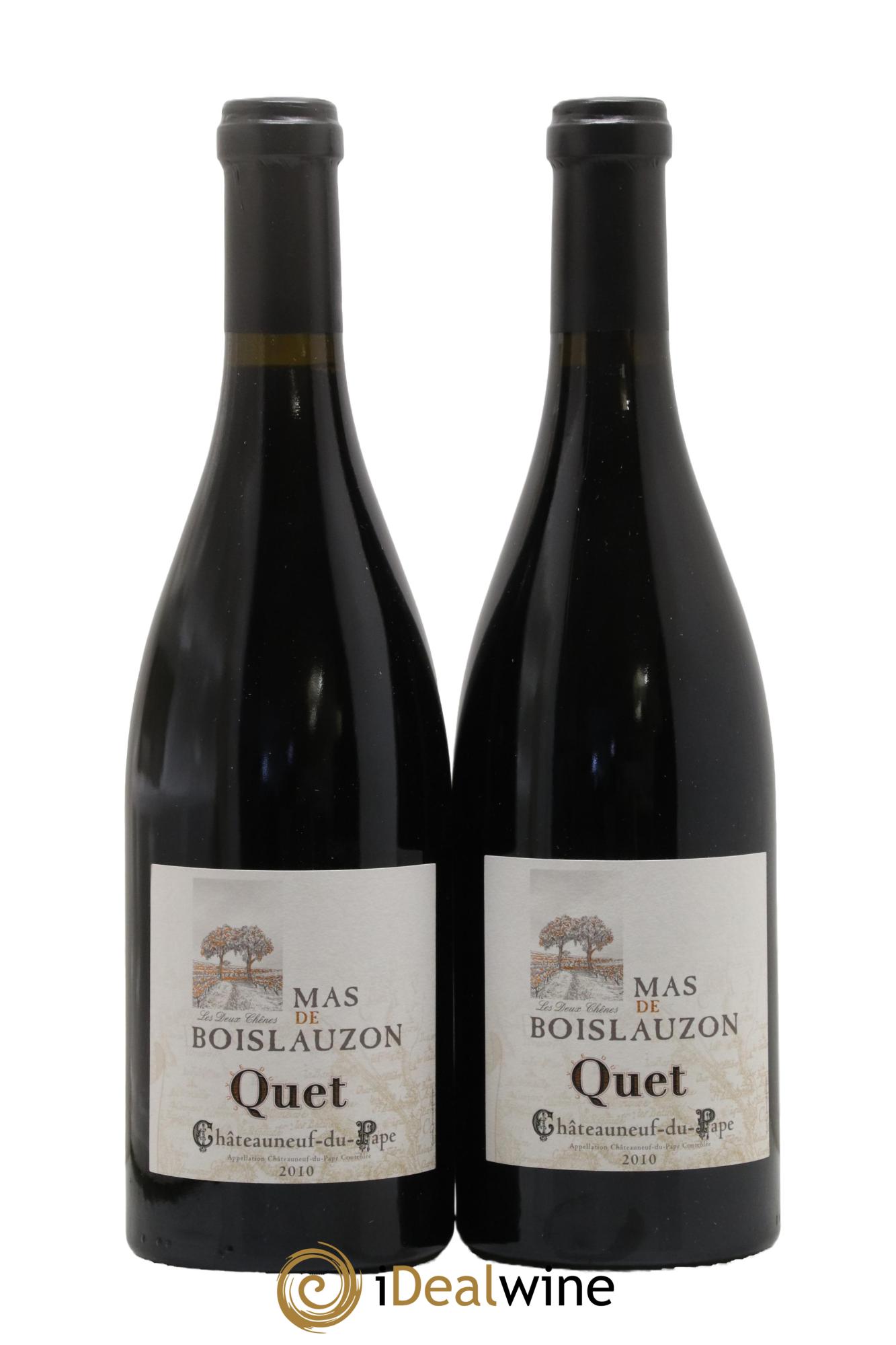 Châteauneuf-du-Pape Mas de Boislauzon Cuvée du Quet Christine et Daniel Chaussy 2010 - Lot de 2 bouteilles - 0