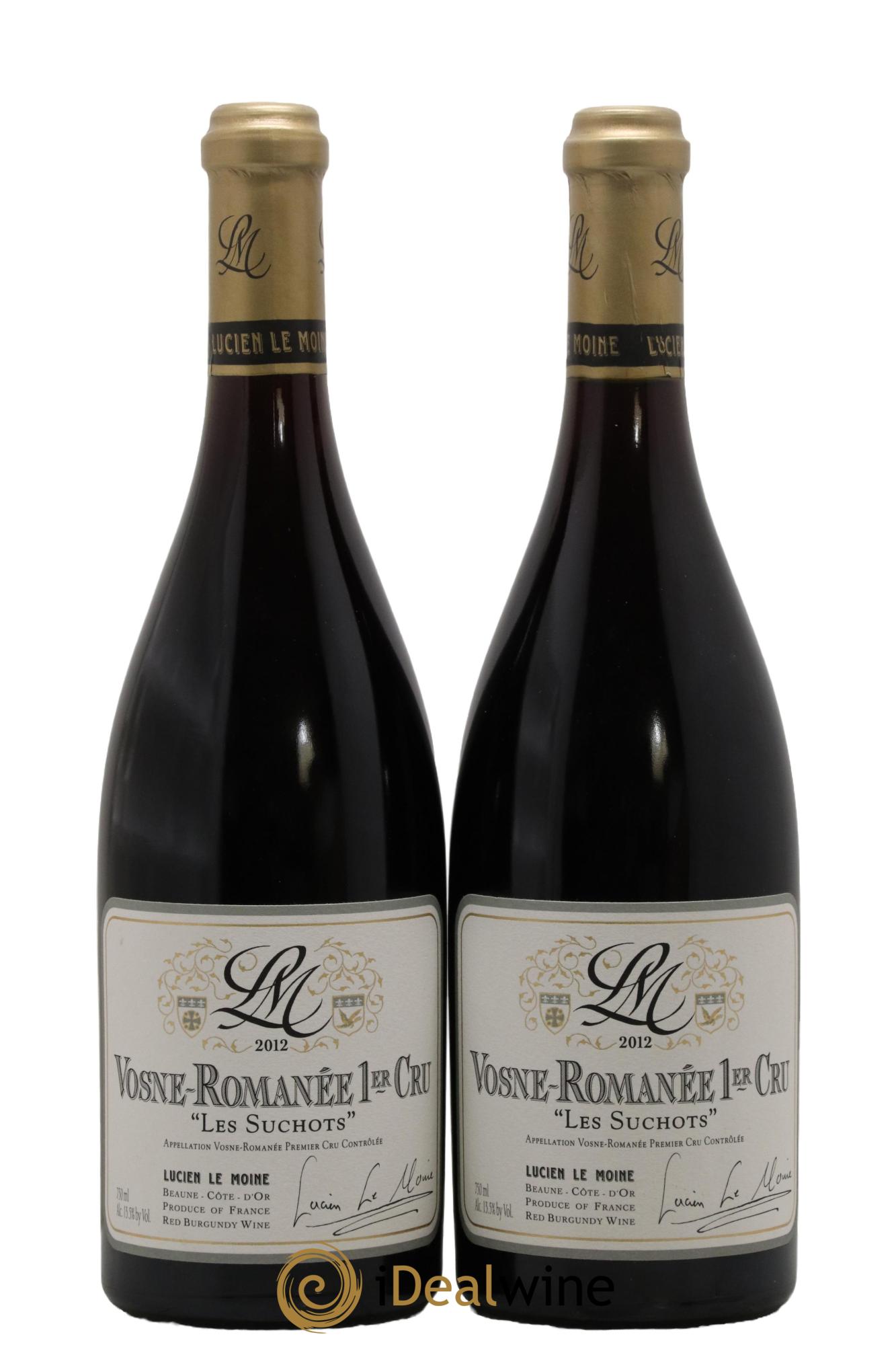Vosne-Romanée 1er Cru Les Suchots Lucien Le Moine 2012 - Lotto di 2 bottiglie - 0