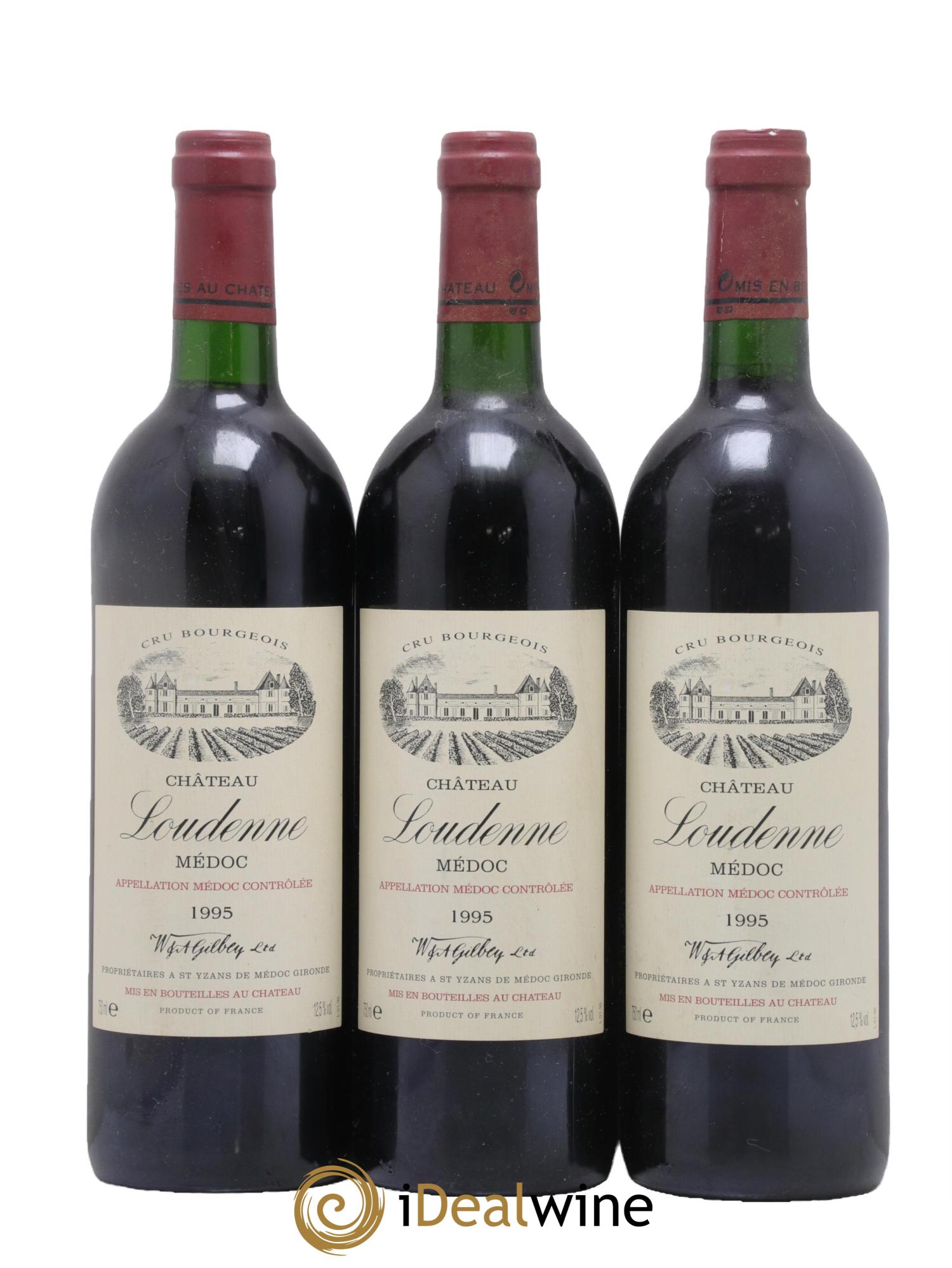 Château Loudenne Cru Bourgeois 1995 - Lot de 3 bouteilles - 0