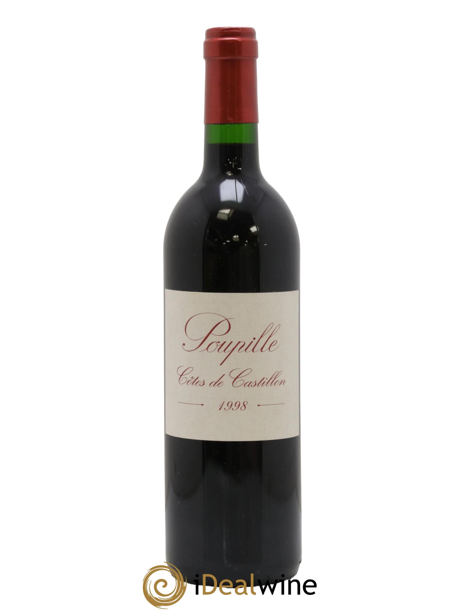 Castillon-Côtes-de-Bordeaux (Côtes-de-Castillon) Château Poupille 1998 - Lot de 1 bouteille - 0