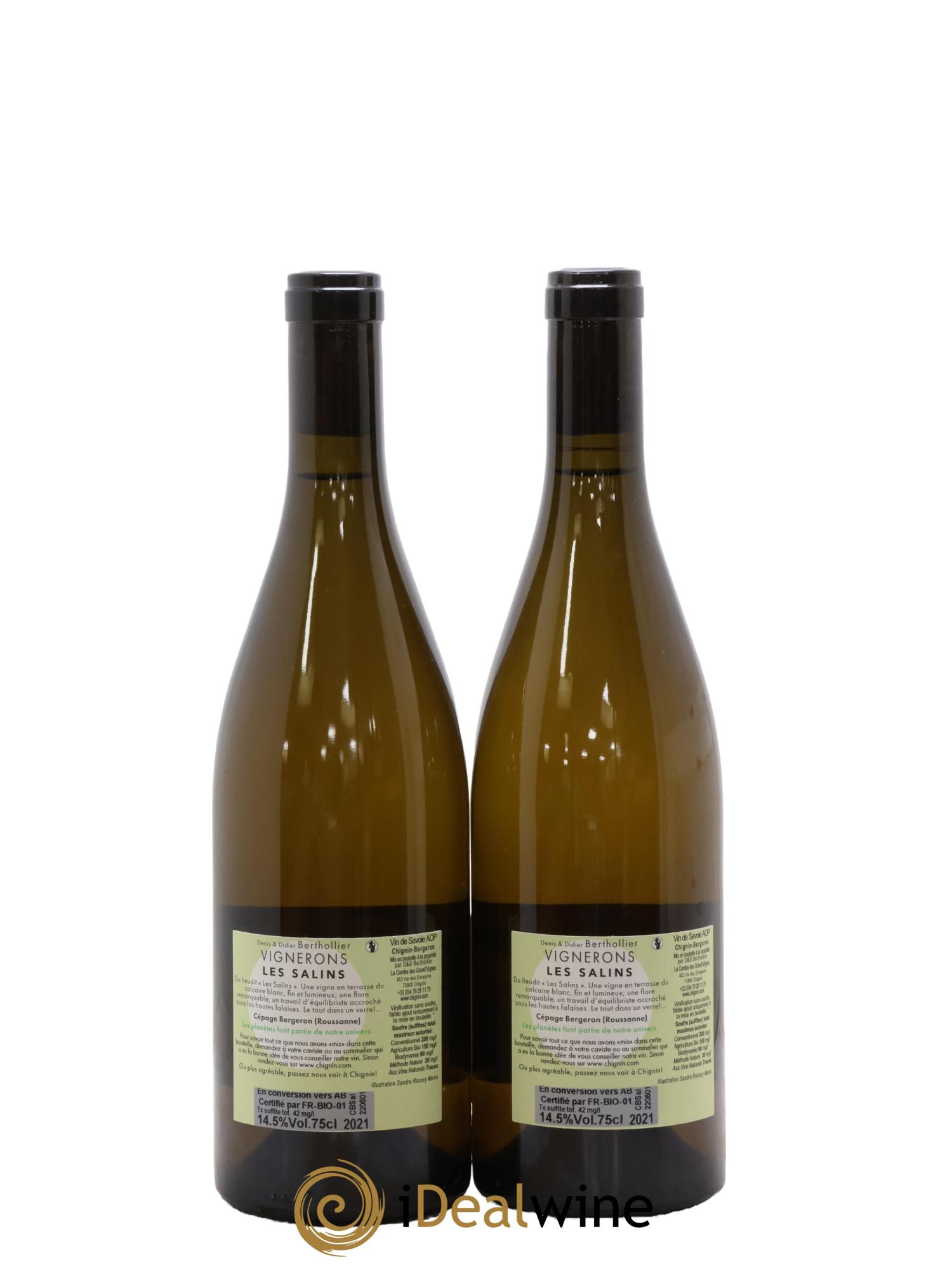 Vin de Savoie Chignin-Bergeron Salins Denis & Didier Bethollier 2021 - Lot de 2 bouteilles - 1