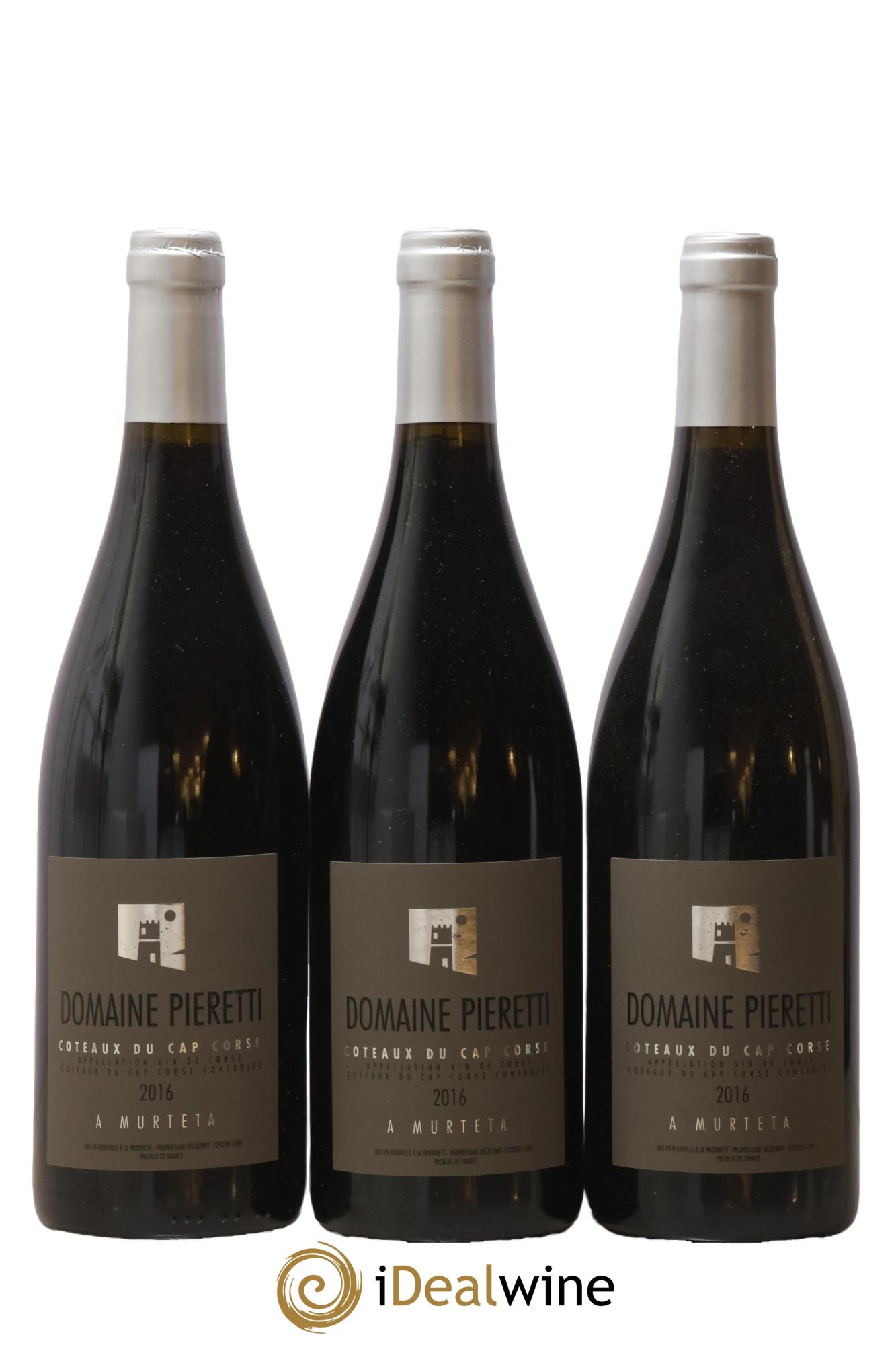 Vin de Corse Coteaux du Cap Corse A Murteta Domaine Pieretti 2016 - Lotto di 3 bottiglie - 0