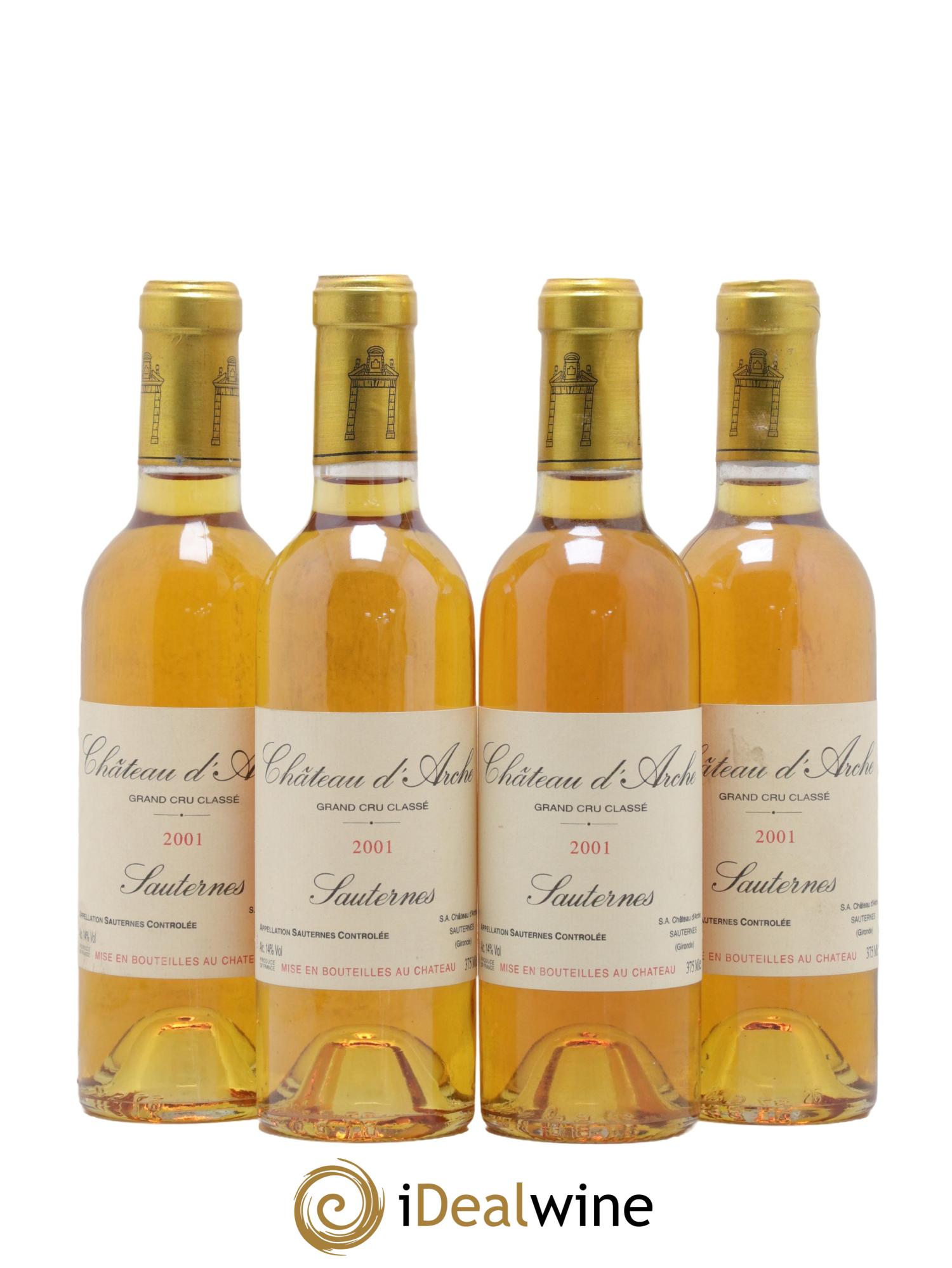 Château d' Arche 2ème Grand Cru Classé 2001 - Posten von 4 Demi-Flaschen - 0