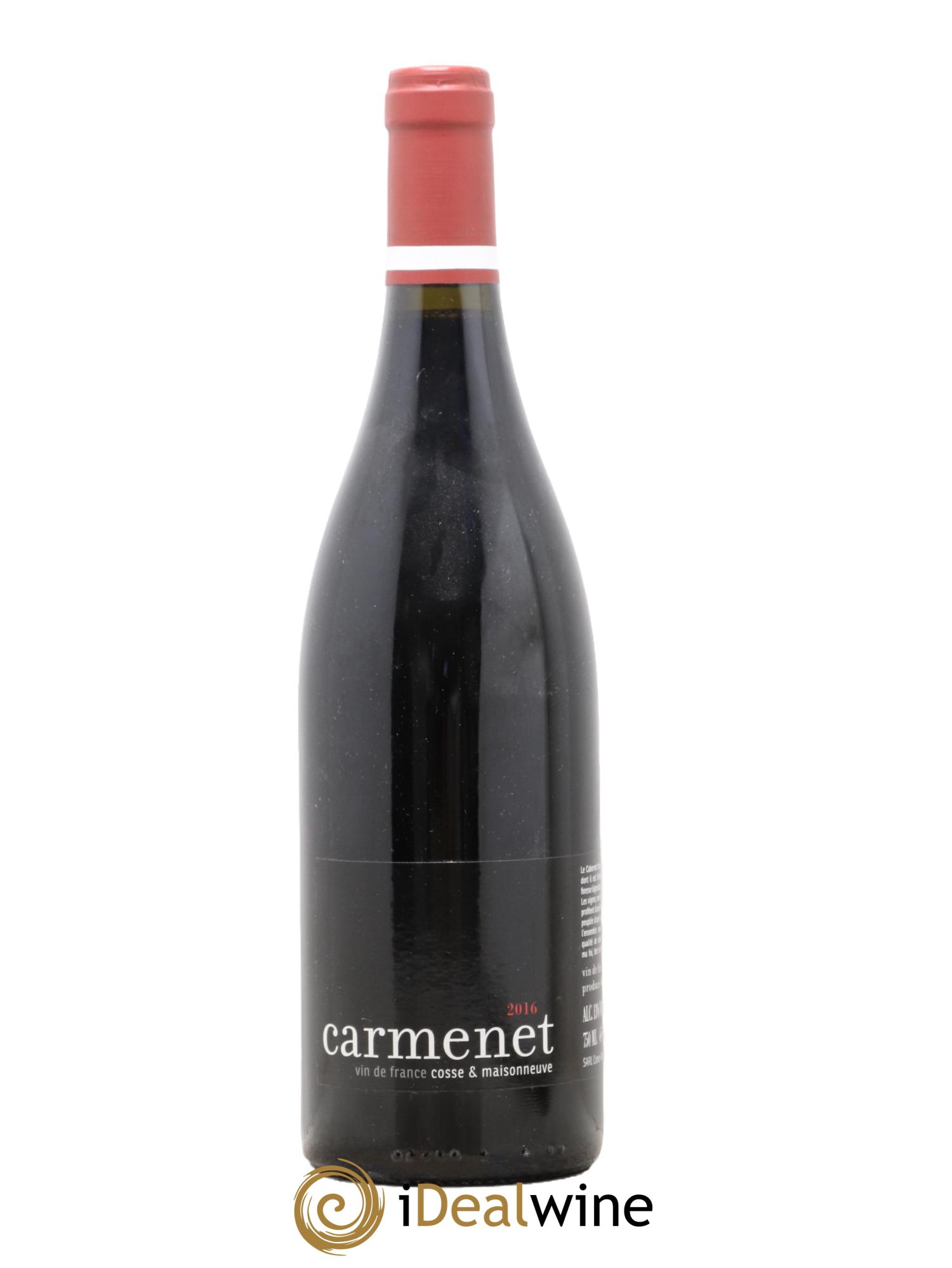 Vin de France Carmenet Cosse-Maisonneuve 2016 - Lot de 1 bouteille - 0