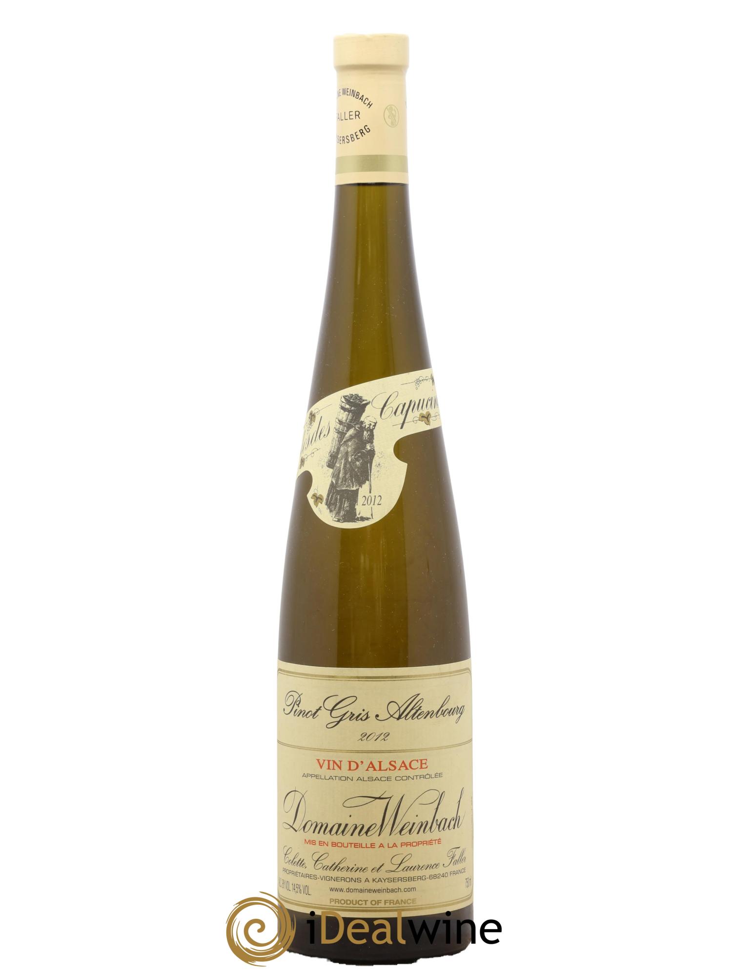 Alsace Pinot Gris Altenbourg Weinbach (Domaine) 2012 - Lot de 1 bouteille - 0