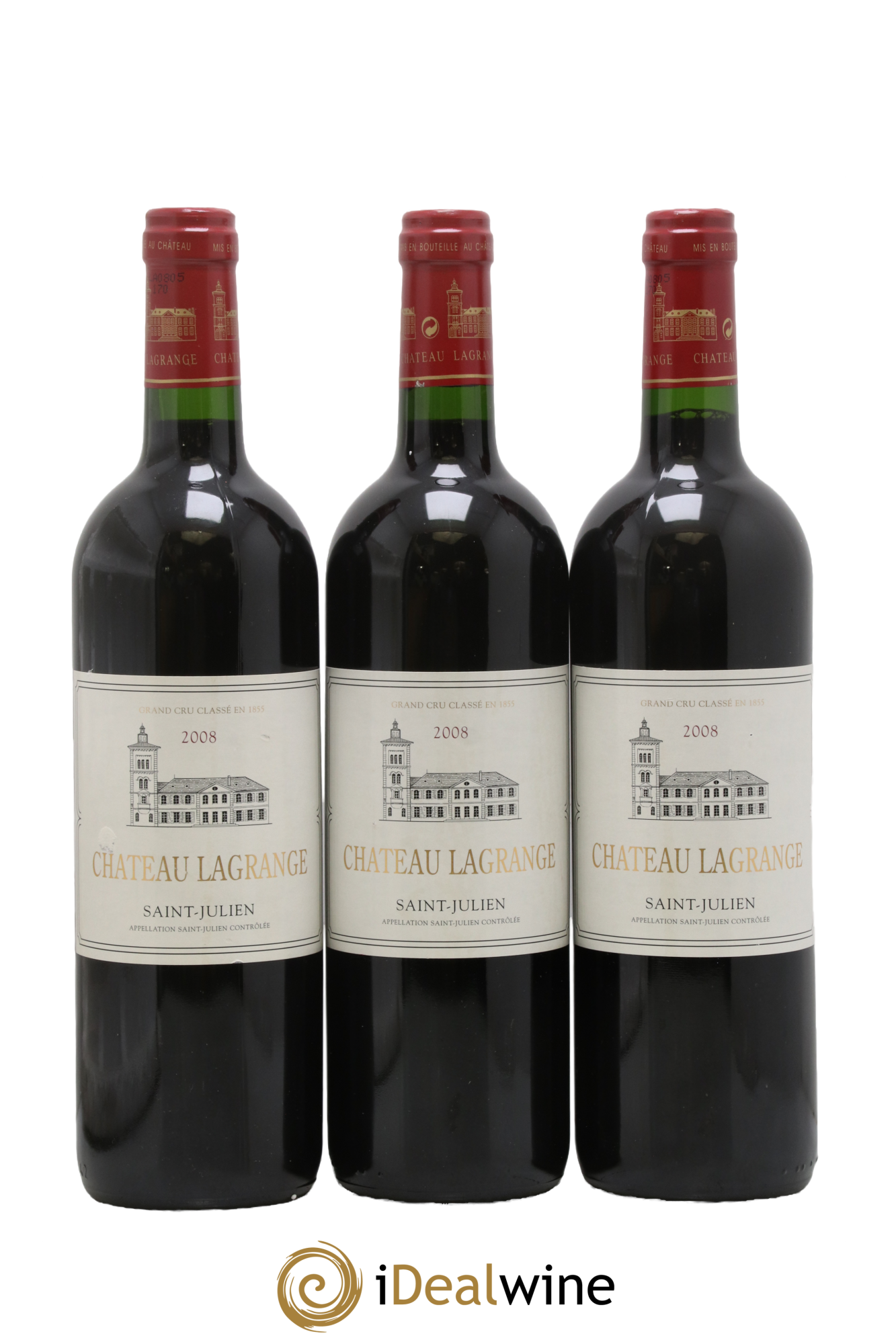 Château Lagrange 3ème Grand Cru Classé 2008 - Lot of 3 bottles - 0