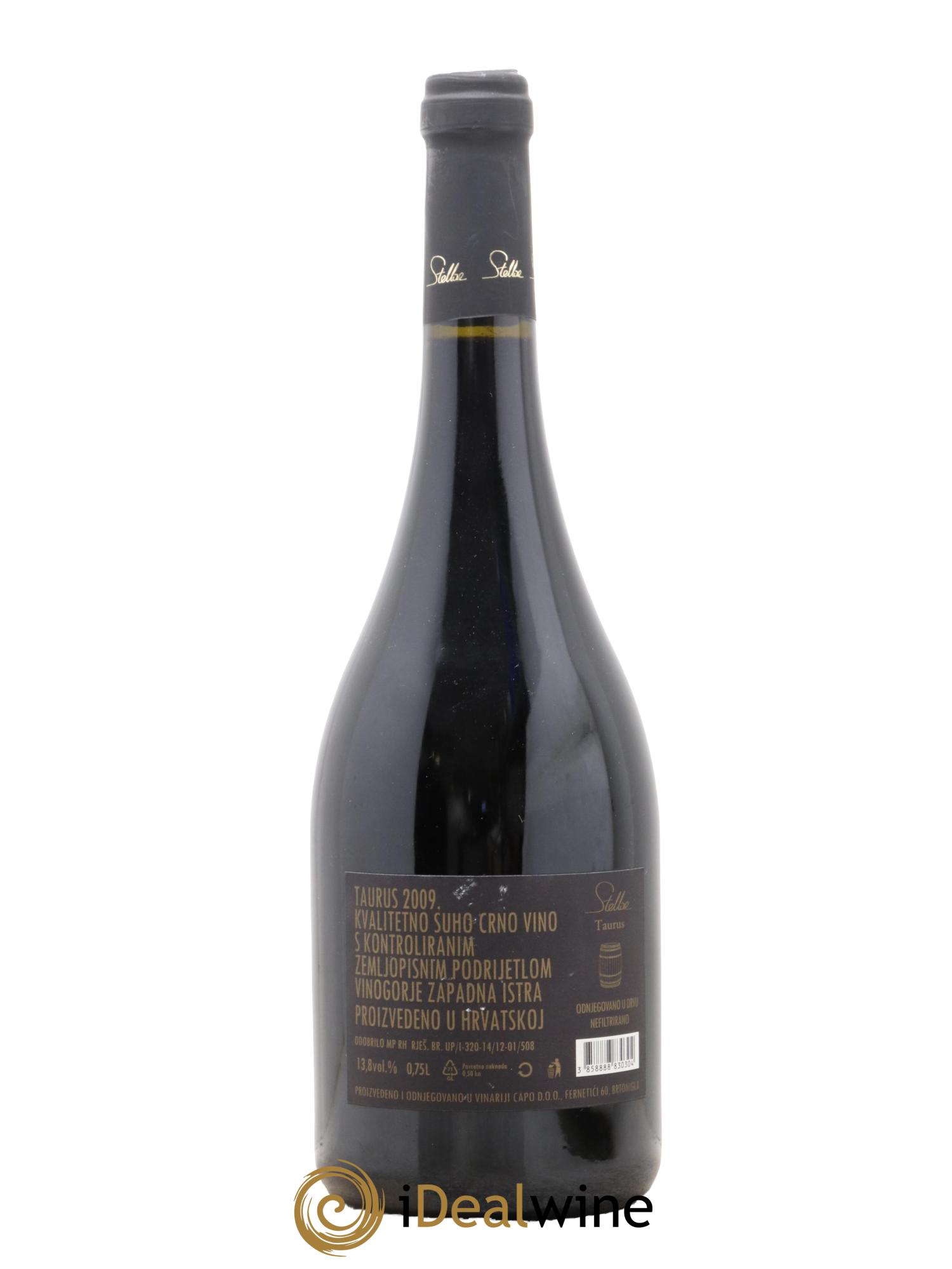 Vins Etrangers Croatie StelleaTaurus Vinogorje zapadna Capo 2009 - Lot de 1 bouteille - 1