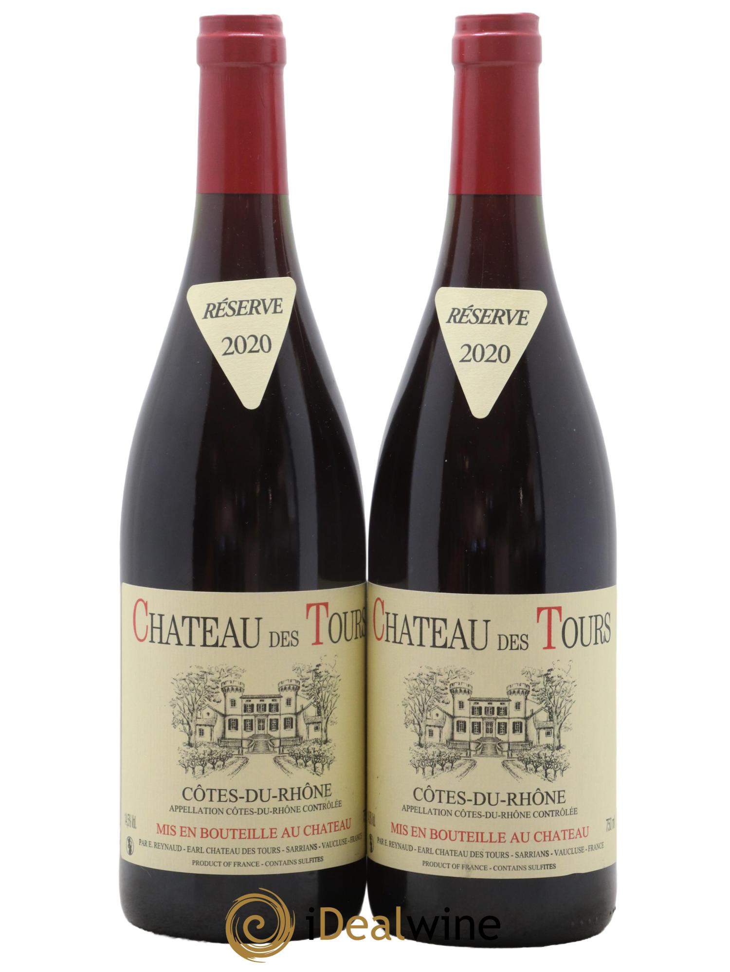 Côtes-du-Rhône Château des Tours Emmanuel Reynaud 2020 - Lot de 2 bouteilles - 0