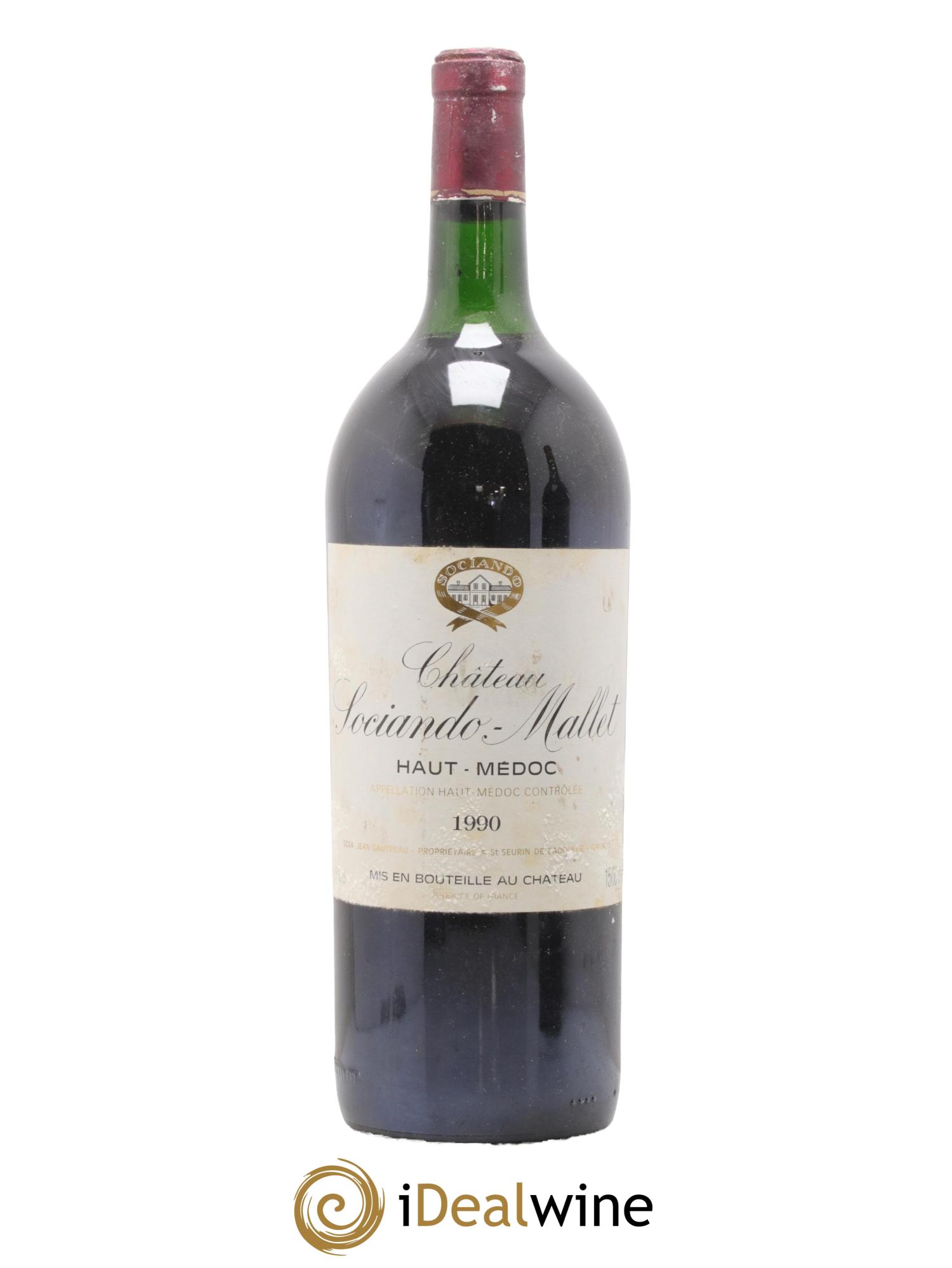 Château Sociando Mallet 1990 - Lot de 1 magnum - 0