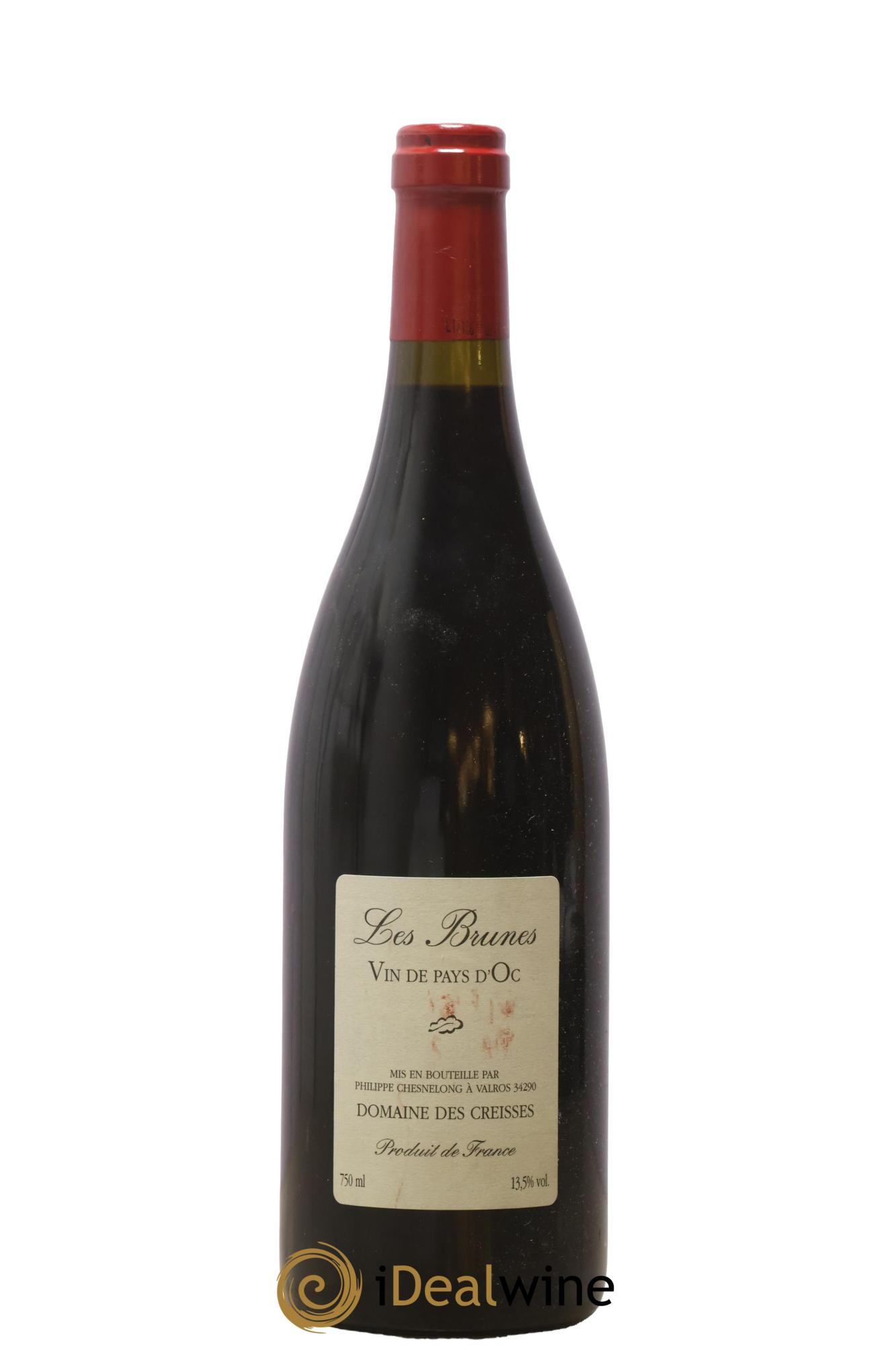 IGP Pays d'Hérault Les Brunes Les Creisses 1999 - Lot de 1 bouteille - 1