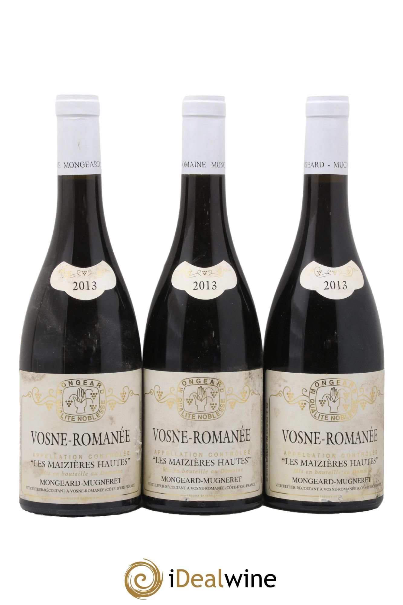 Vosne-Romanée Les Maizières Hautes Mongeard-Mugneret (Domaine) 2013 - Lot de 3 bouteilles - 0