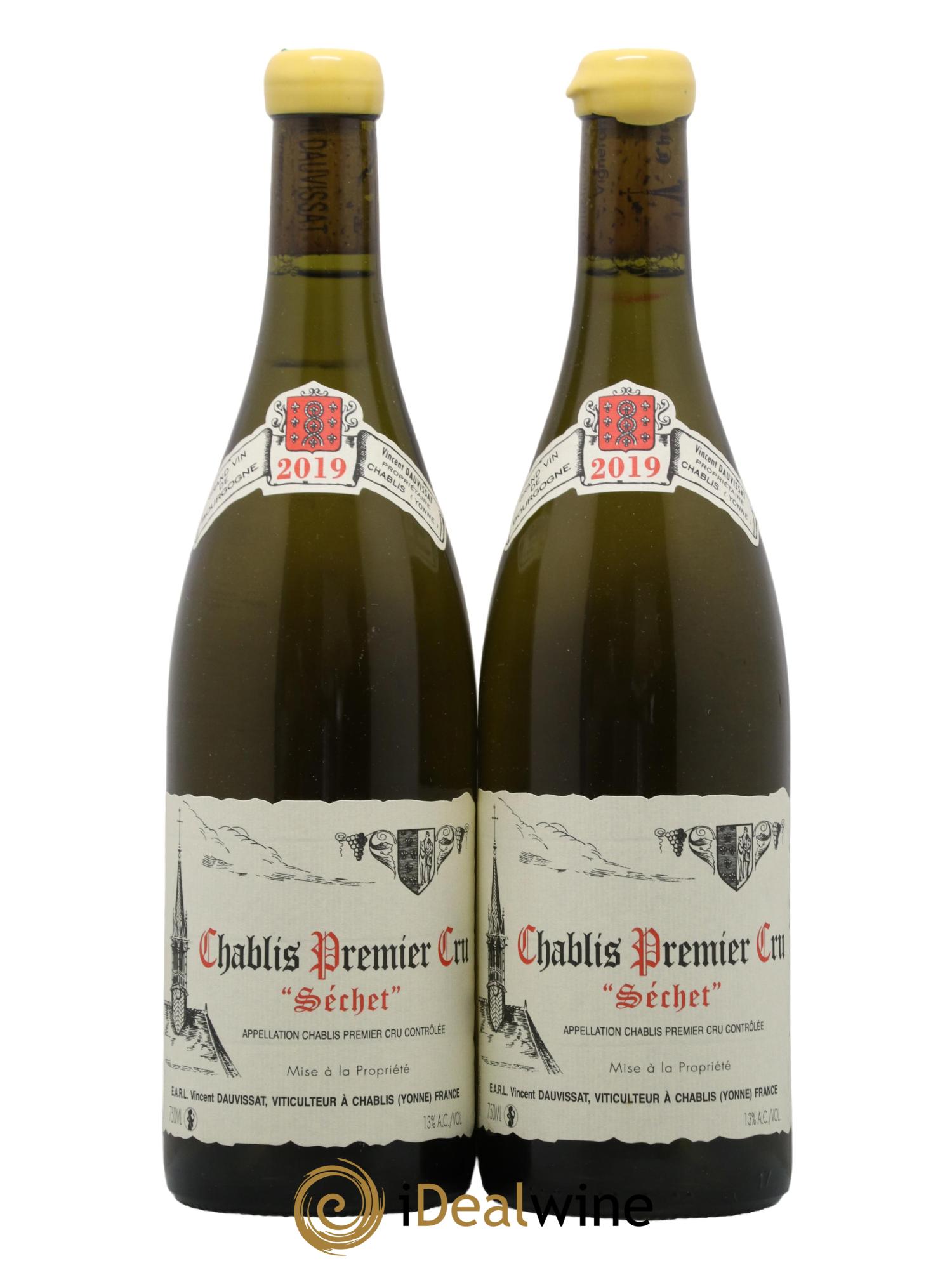 Chablis 1er Cru Séchet Vincent Dauvissat (Domaine) 2019 - Lot de 2 bouteilles - 0