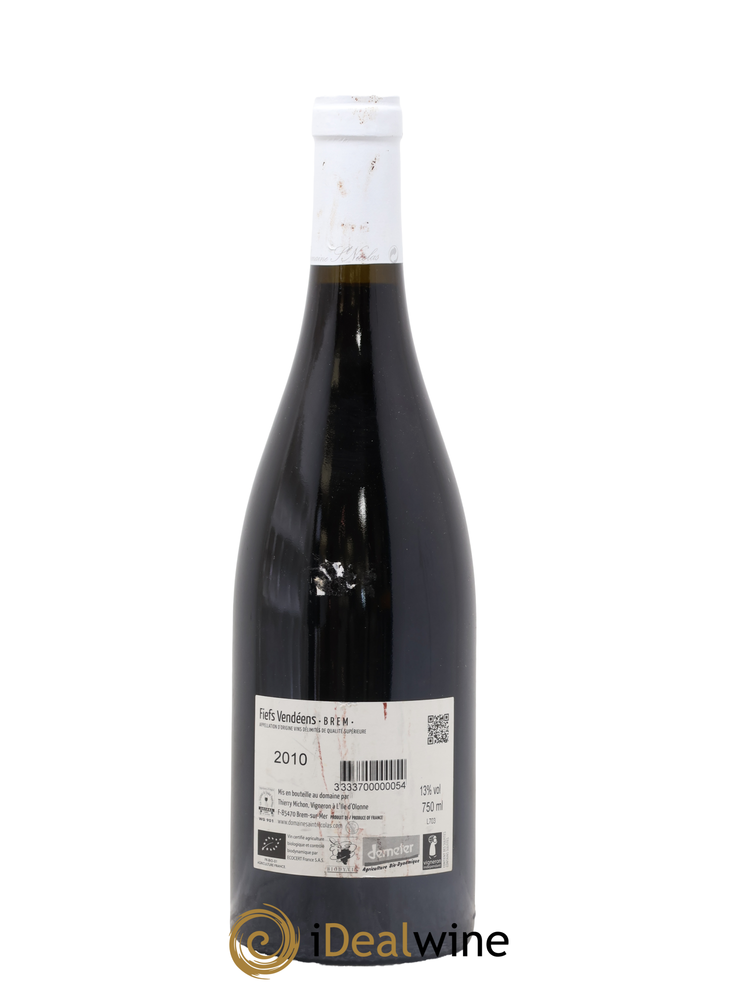 Fiefs Vendéens Le Poiré Domaine Saint Nicolas 2010 - Lot de 1 bouteille - 1