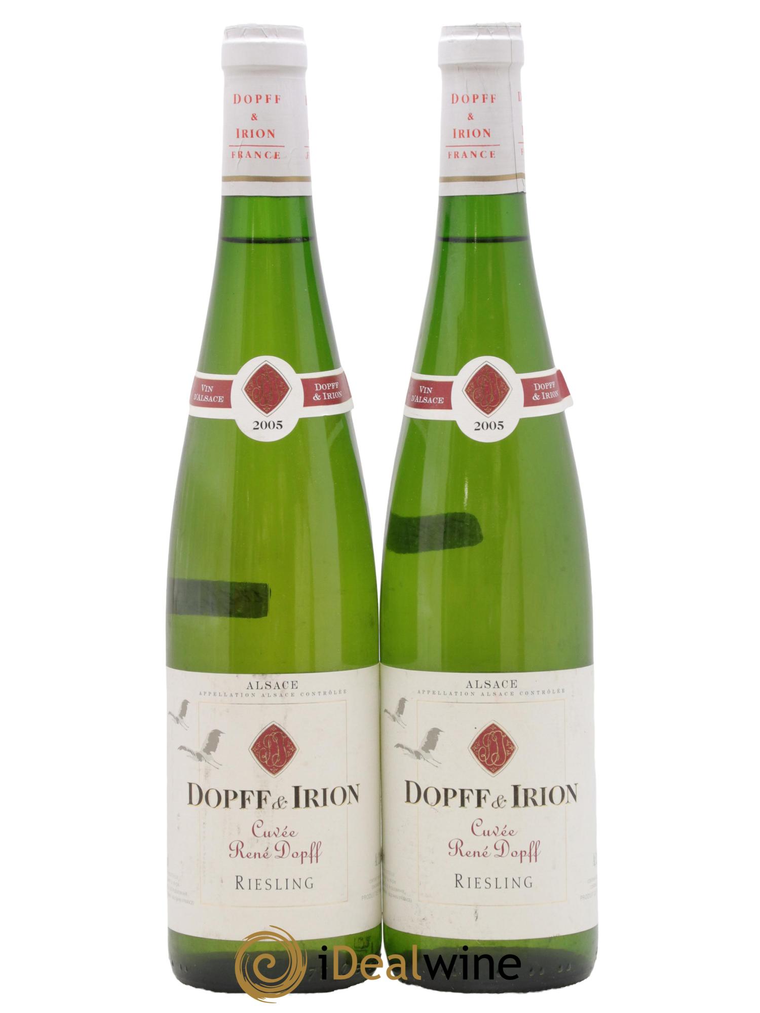 Alsace Riesling Cuvée René Dopff Dopff & Irion 2005 - Lot de 2 bouteilles - 0