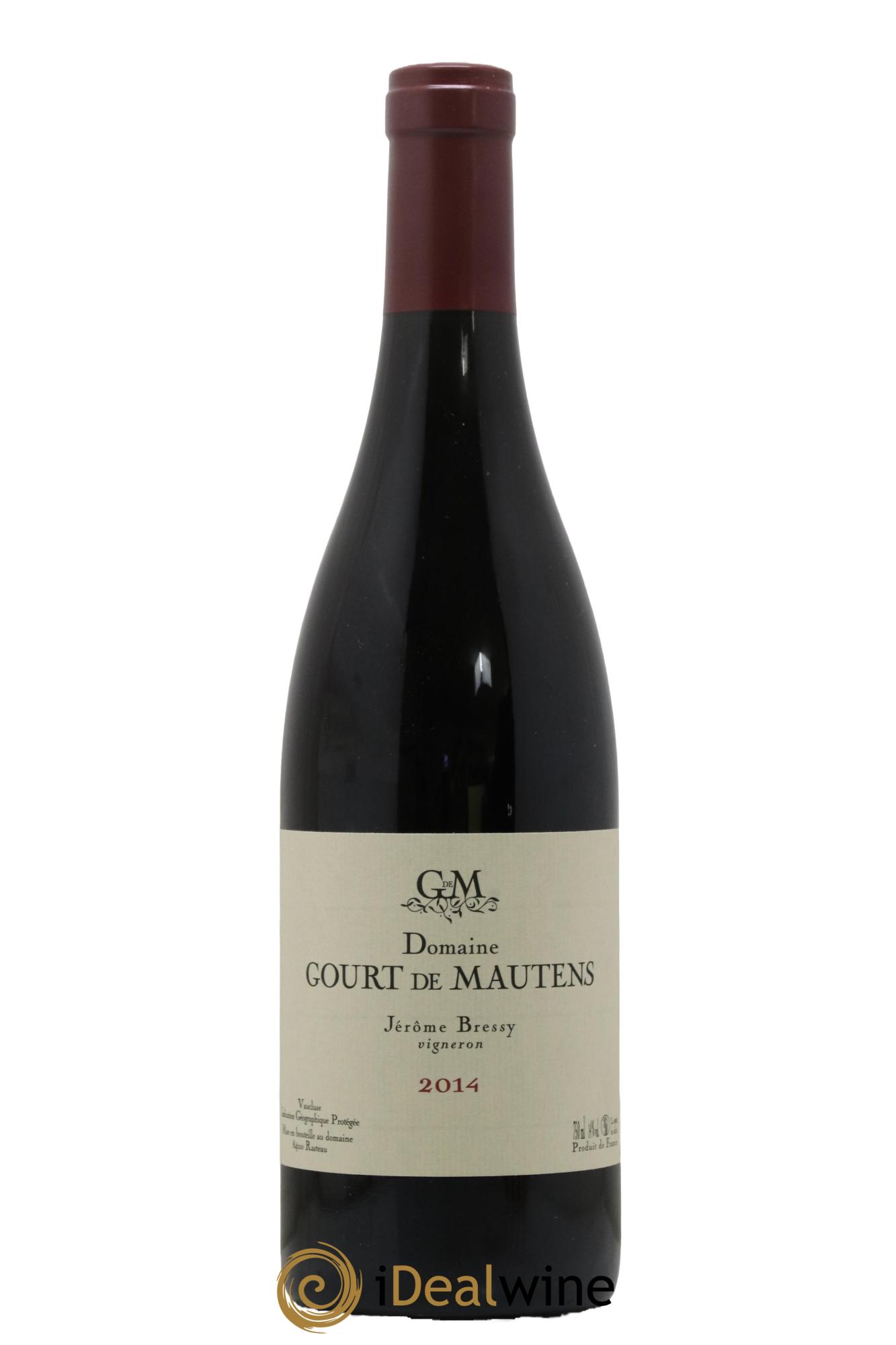 IGP Vaucluse (Vin de Pays de Vaucluse) Domaine Gourt de Mautens - Jérôme Bressy 2014 - Lot de 1 bouteille - 0