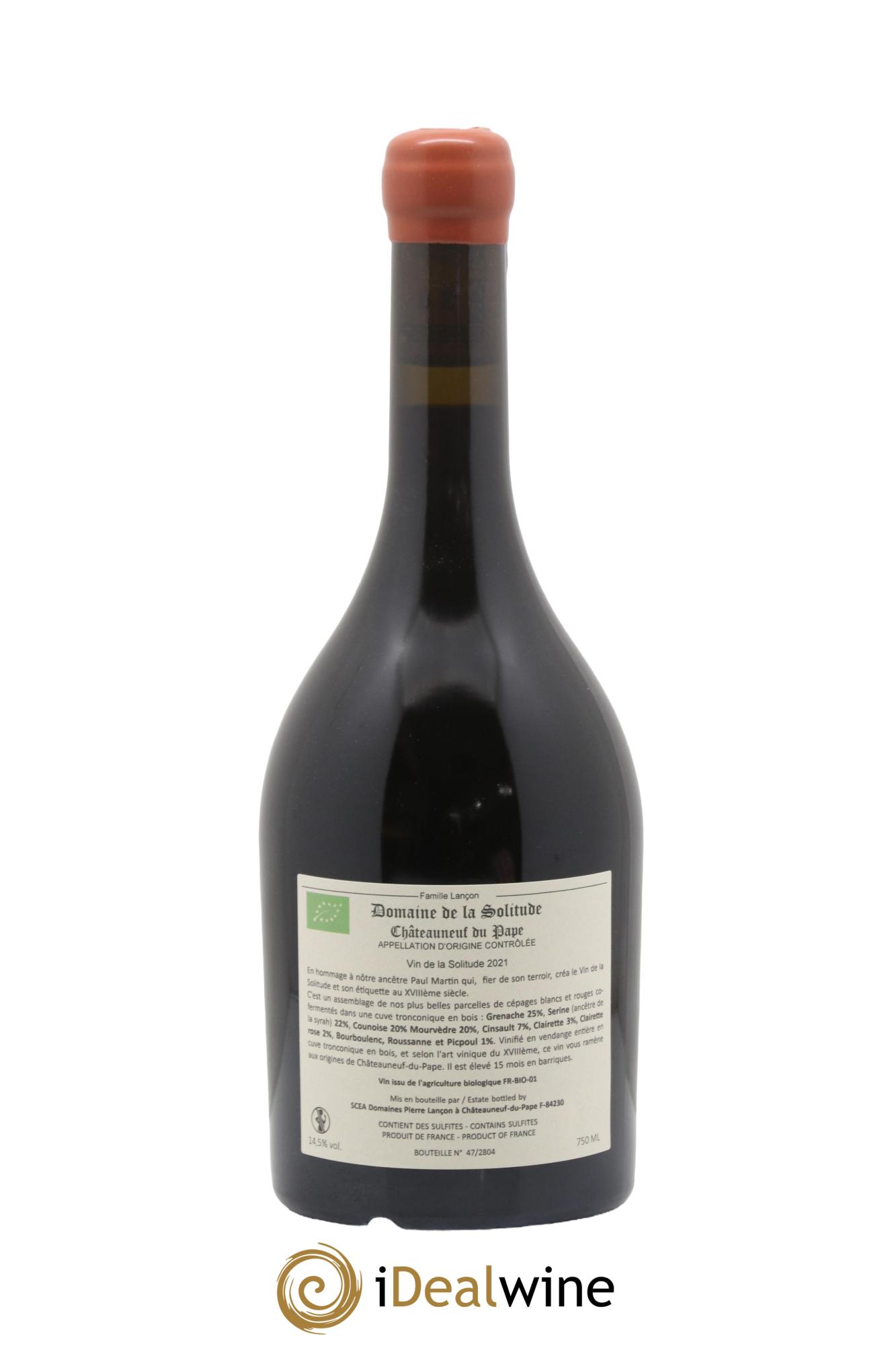 Châteauneuf-du-Pape Vin de la Solitude Domaine de la Solitude 2021 - Lotto di 1 bottiglia - 1