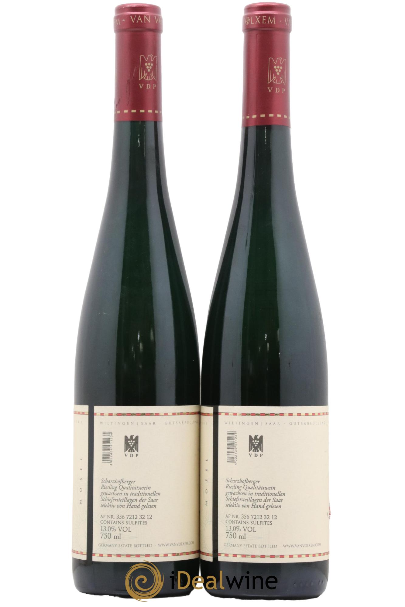 Allemagne Mosel-Saar Riesling Scharzhofberger Van Volxem 2011 - Lot de 2 bouteilles - 1