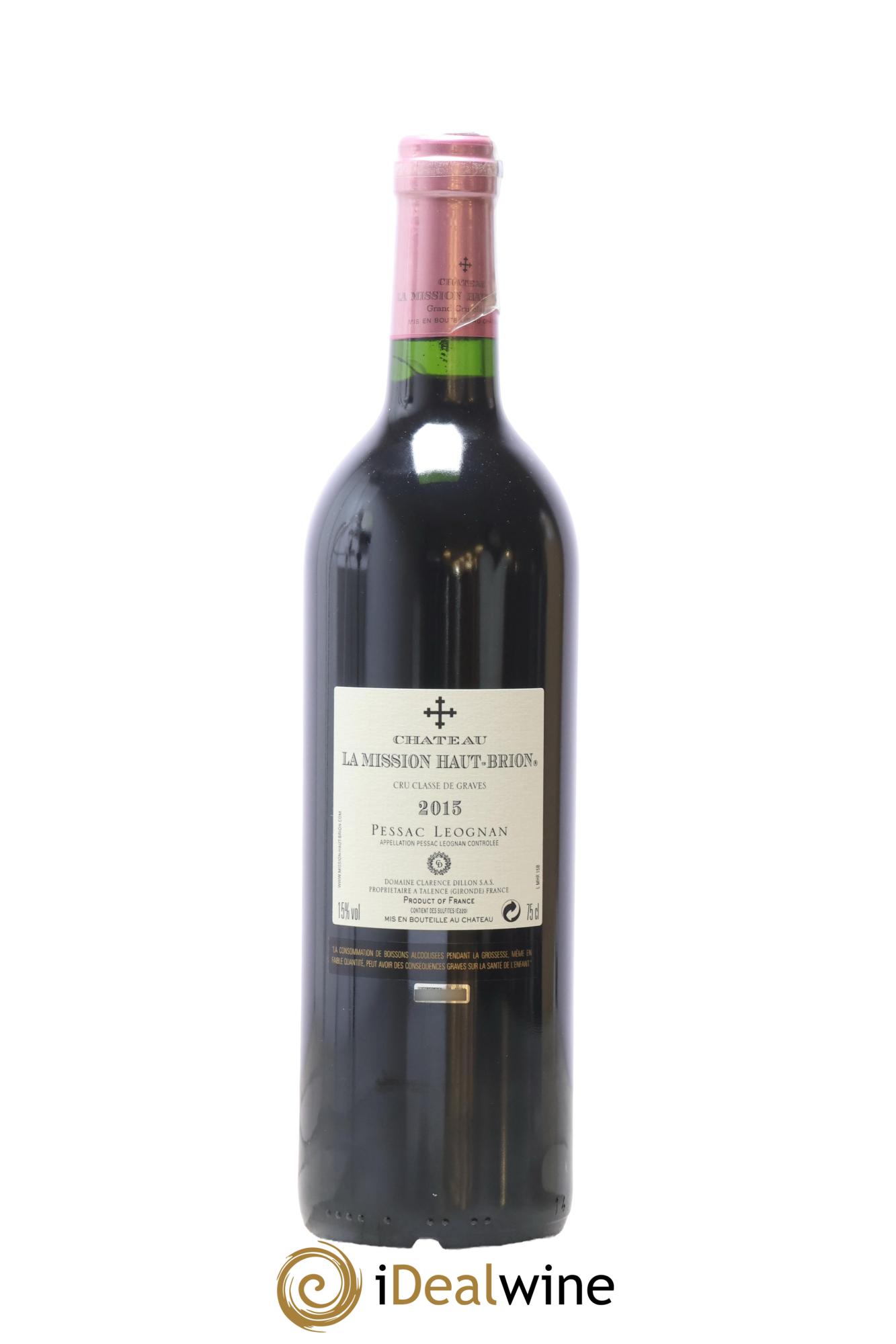 Château la Mission Haut-Brion Cru Classé de Graves 2015 - Lot de 1 bouteille - 1