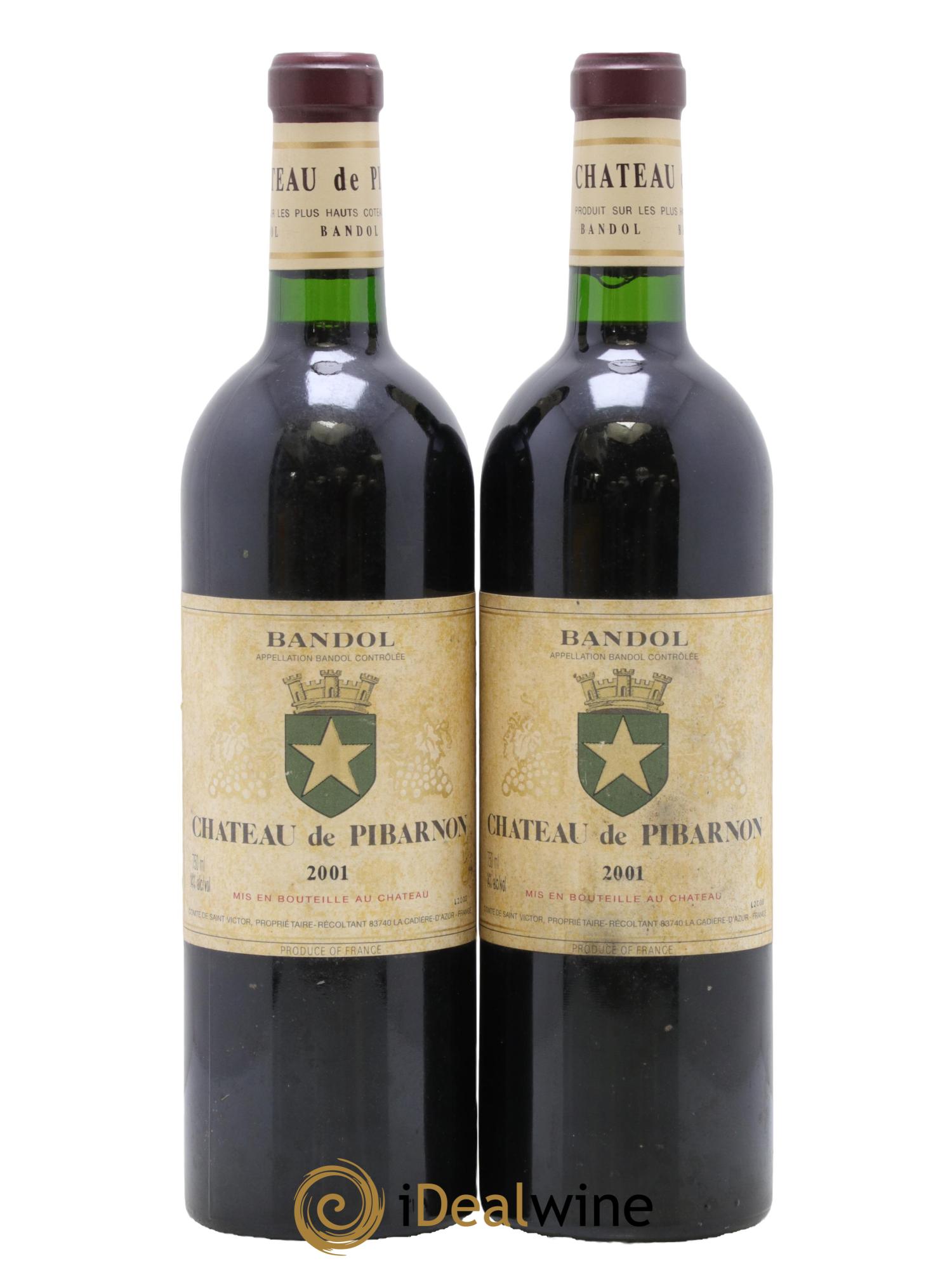Bandol Château de Pibarnon Comte de Saint-Victor 2001 - Lot de 2 bouteilles - 0