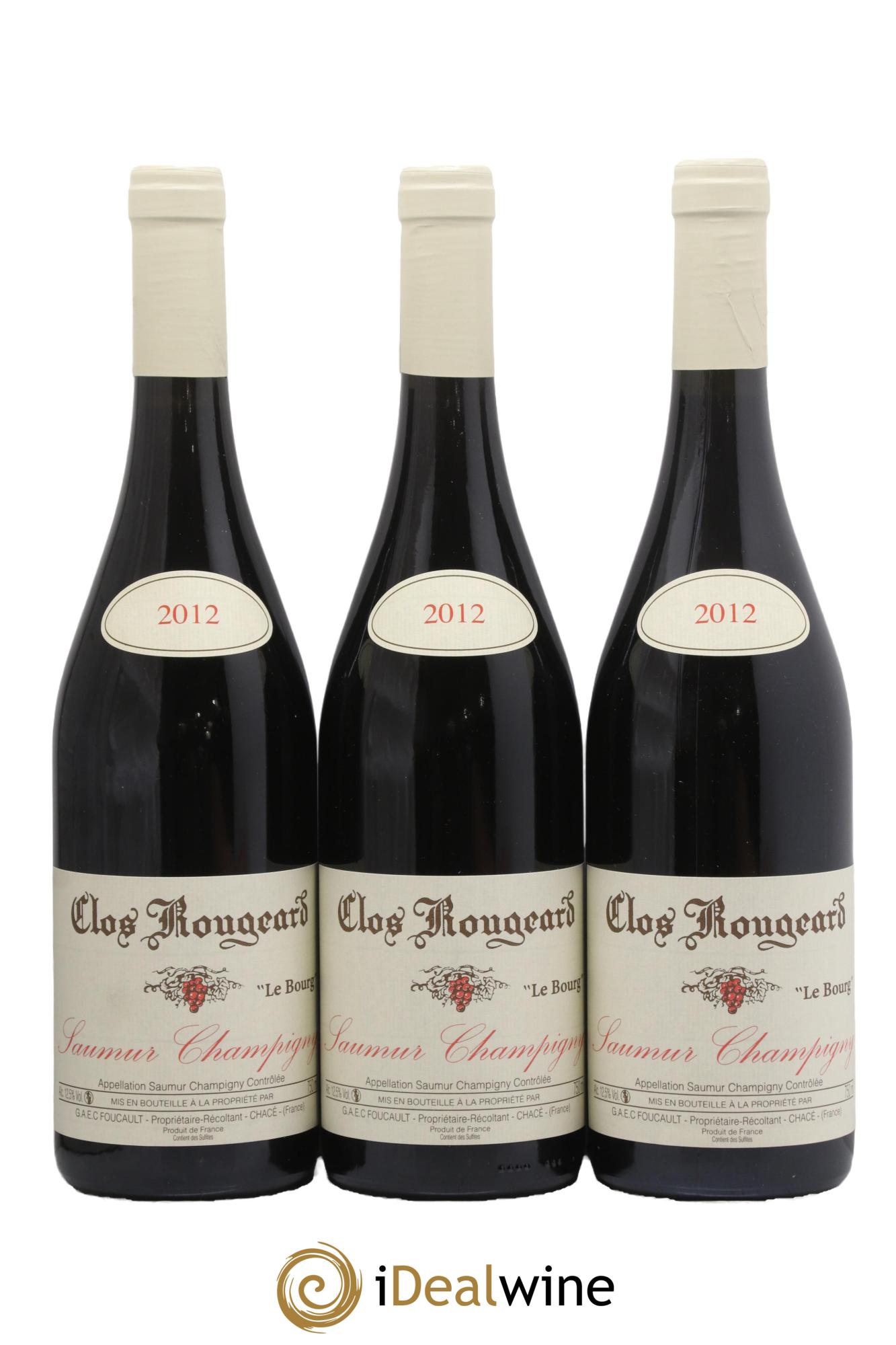 Saumur-Champigny Le Bourg Clos Rougeard 2012 - Lot of 3 bottles - 0