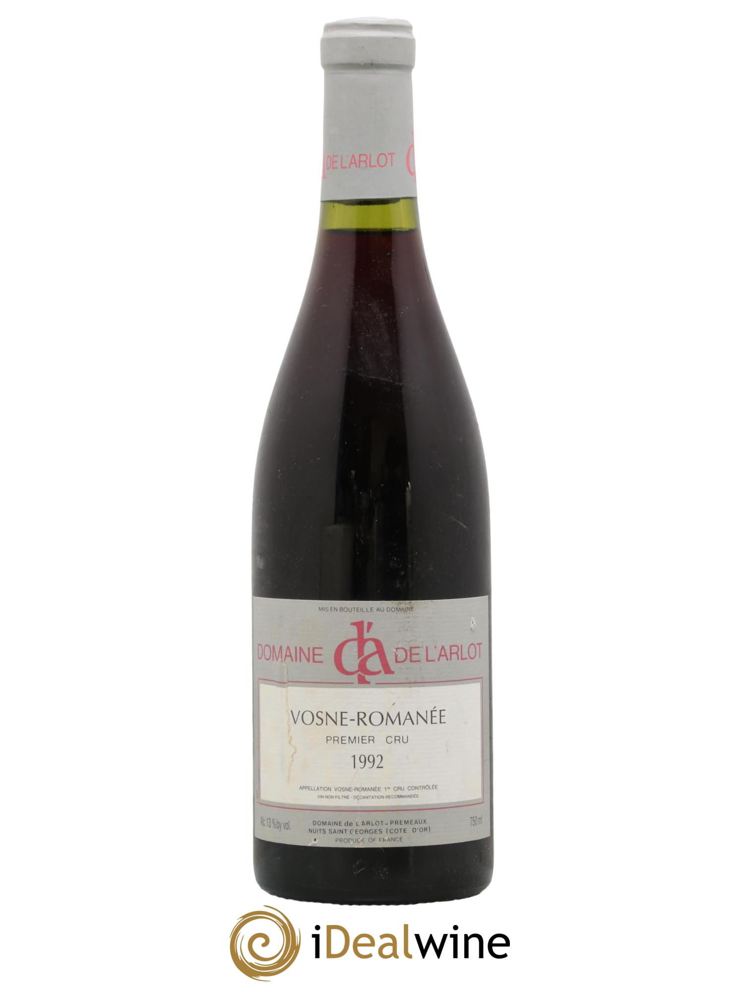 Vosne-Romanée 1er Cru Domaine de l'Arlot Domaine de l'Arlot 1992 - Lot de 1 bouteille - 0
