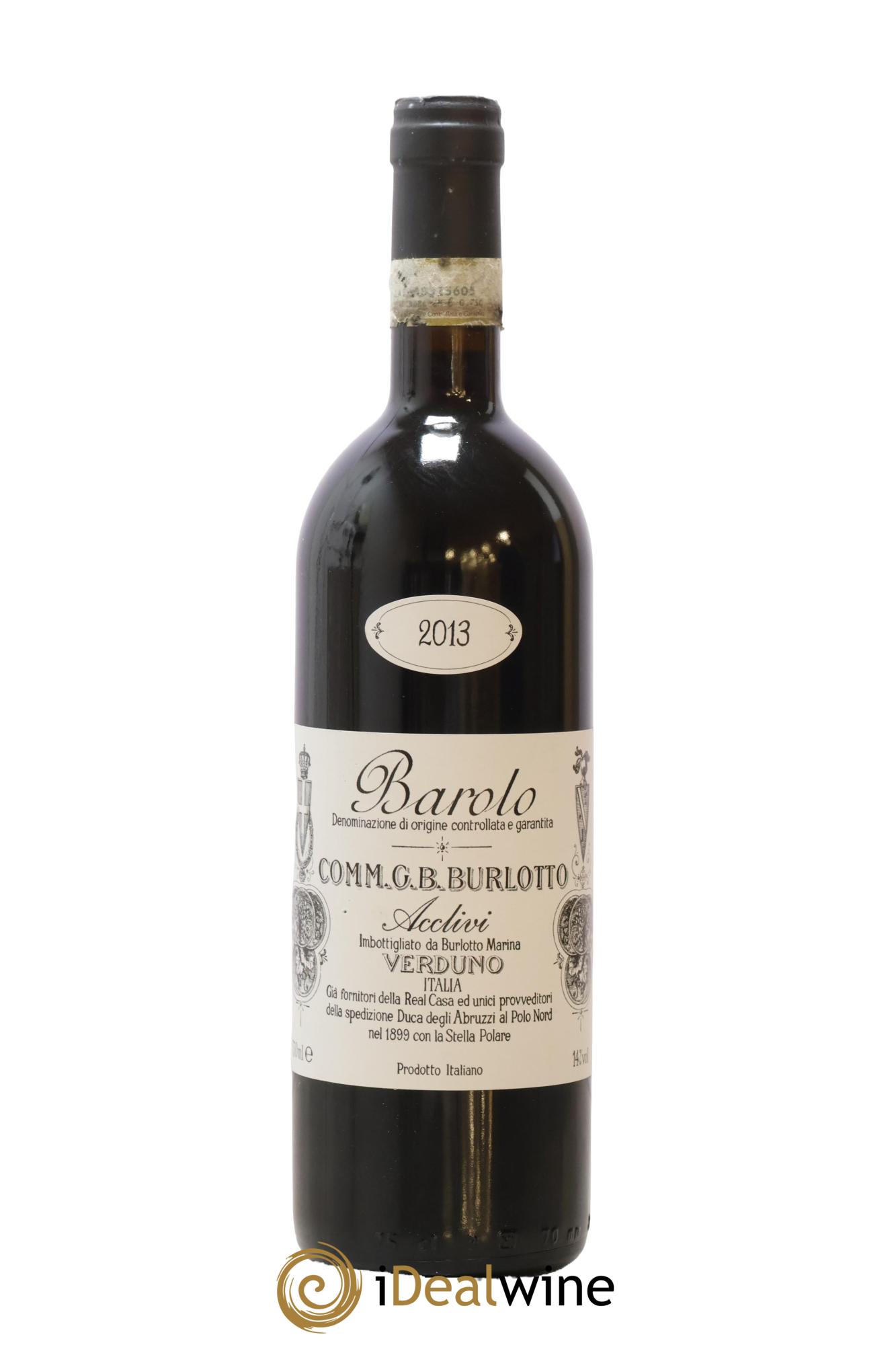Barolo DOCG Acclivi Comm. Giovan Battista Burlotto 2013 - Lot de 1 bouteille - 0