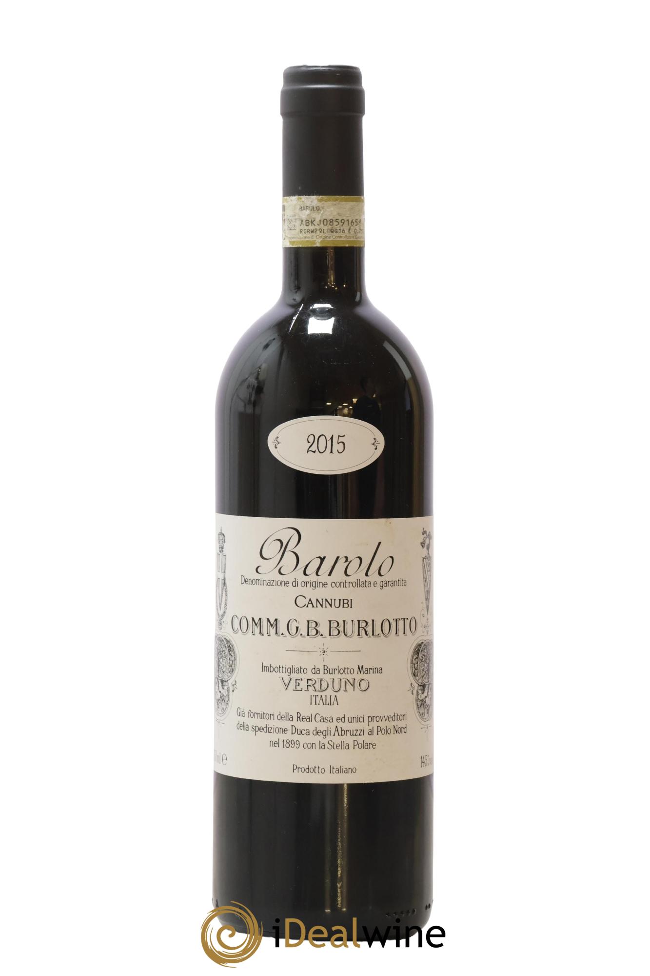 Barolo DOCG Cannubi Comm. Giovan Battista Burlotto 2015 - Lot de 1 bouteille - 0