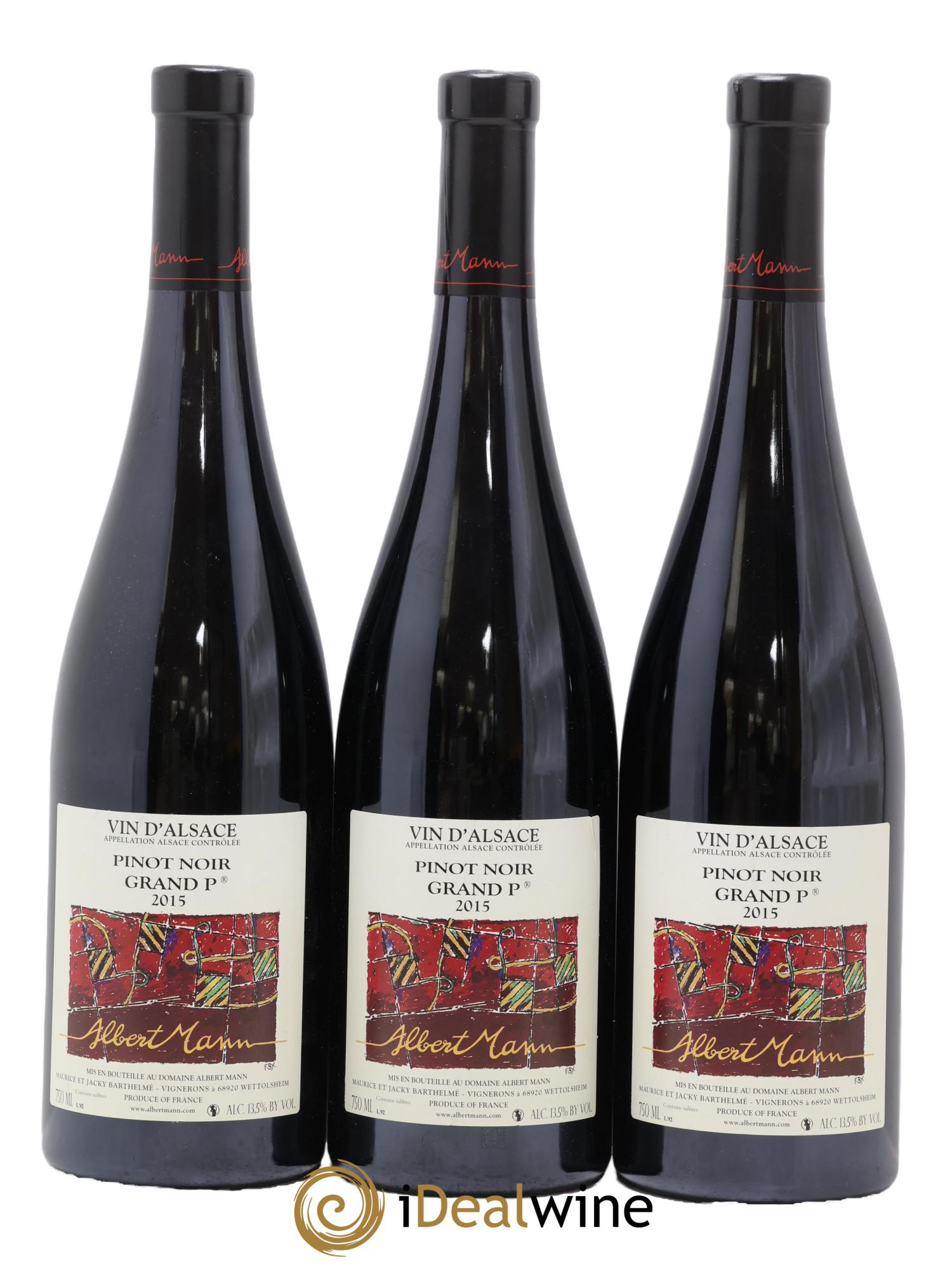 Alsace Pinot Noir Grand P Albert Mann 2015 - Posten von 3 Flaschen - 0