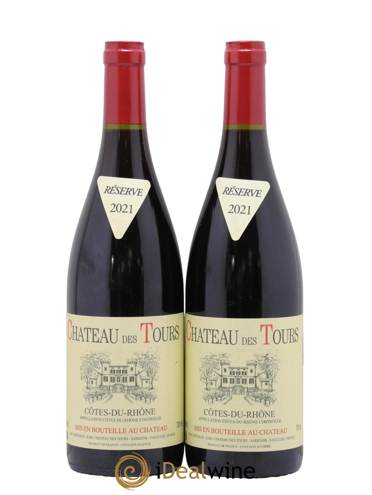 Côtes-du-Rhône Château des Tours Emmanuel Reynaud 2021 - Lot de 2 bouteilles - 0
