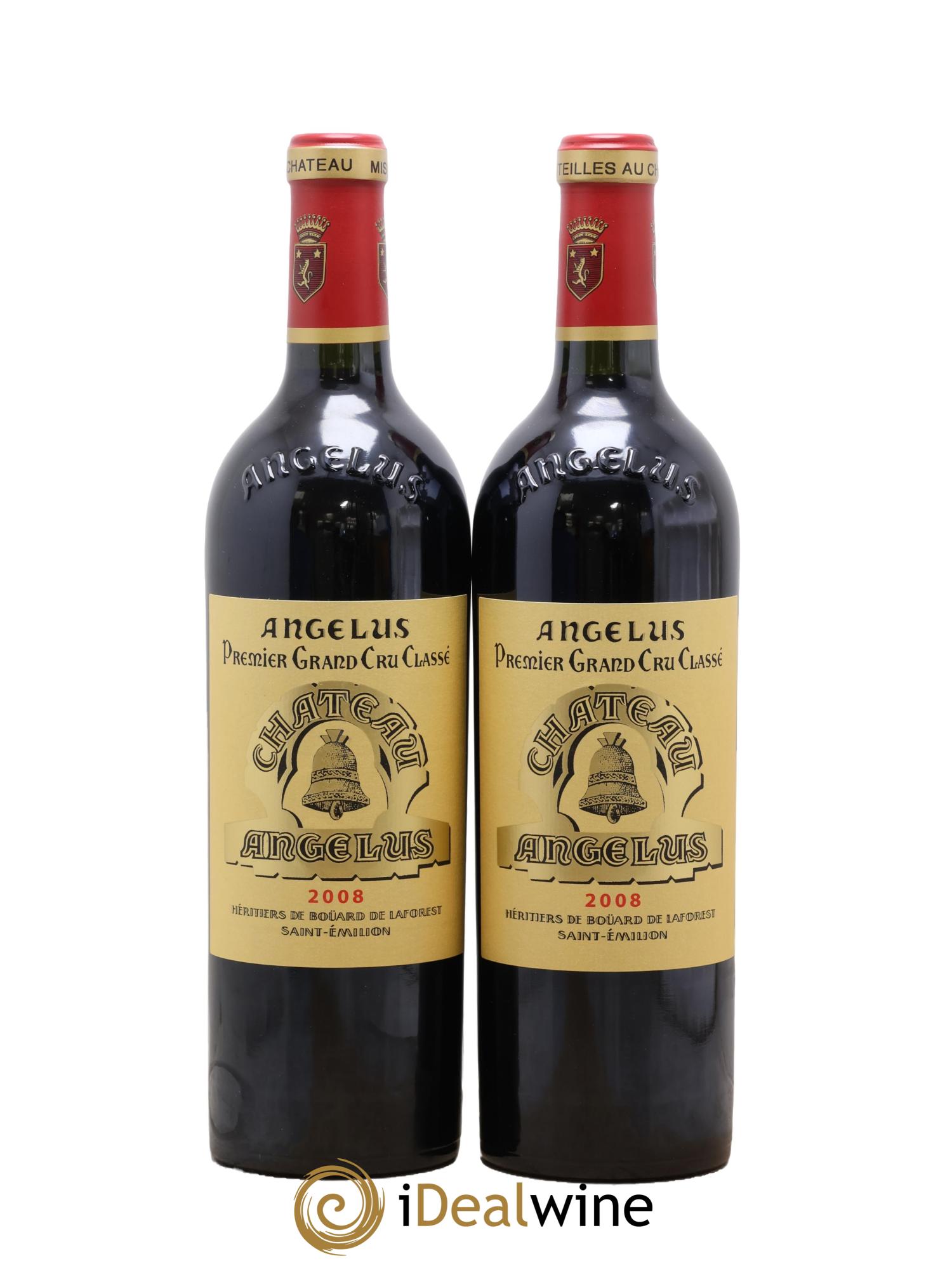 Château Angélus 1er Grand Cru Classé A 2008 - Lot of 2 bottles - 0