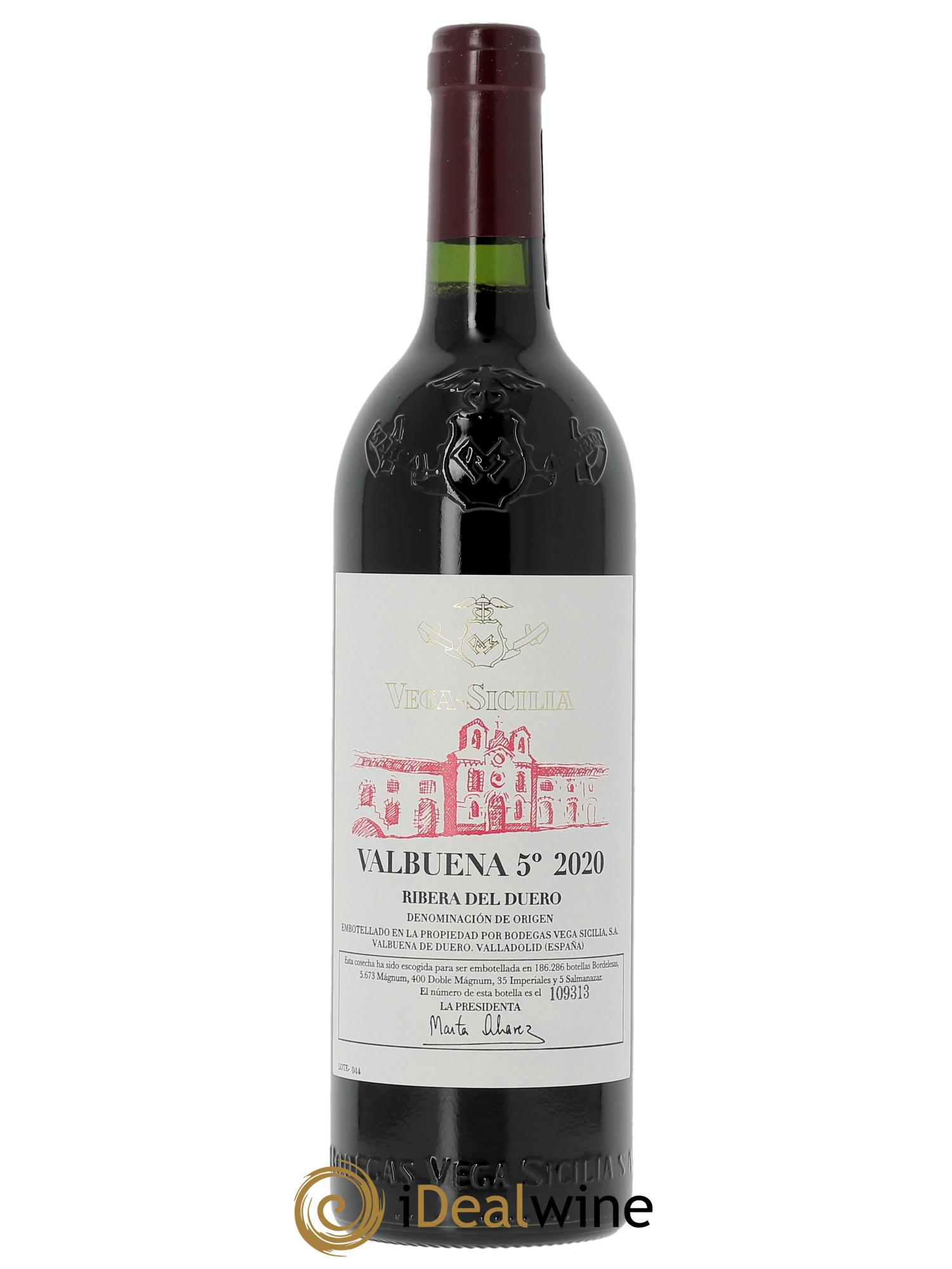Ribera Del Duero DO Vega Sicilia Valbuena 5 ano Famille Alvarez (Original-holzkiste ab 3 Fl.) 2020 - Posten von 1 Flasche - 0