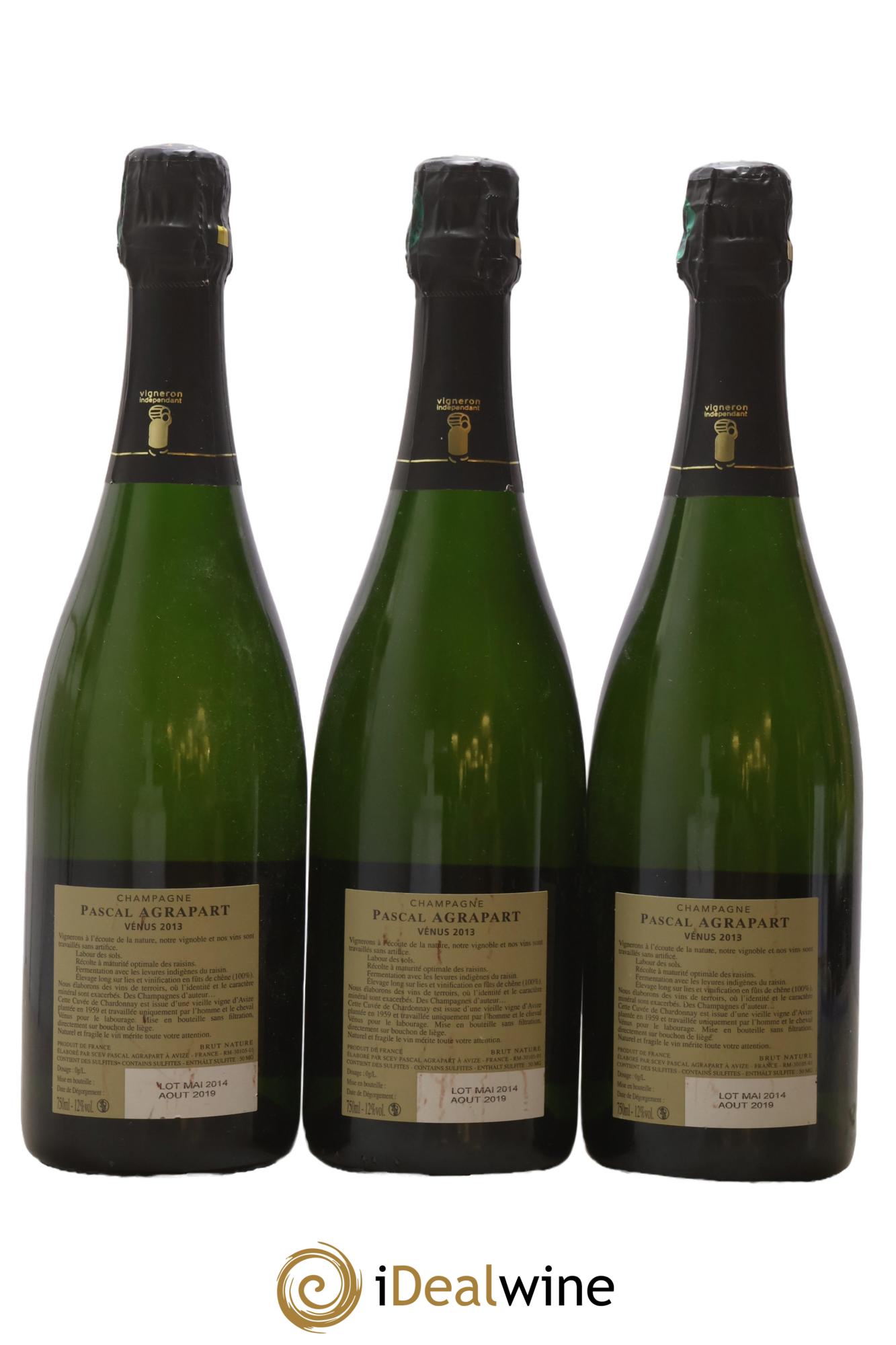 Vénus Blanc de Blancs Brut Nature Pascal Agrapart 2013 - Lotto di 3 bottiglie - 1