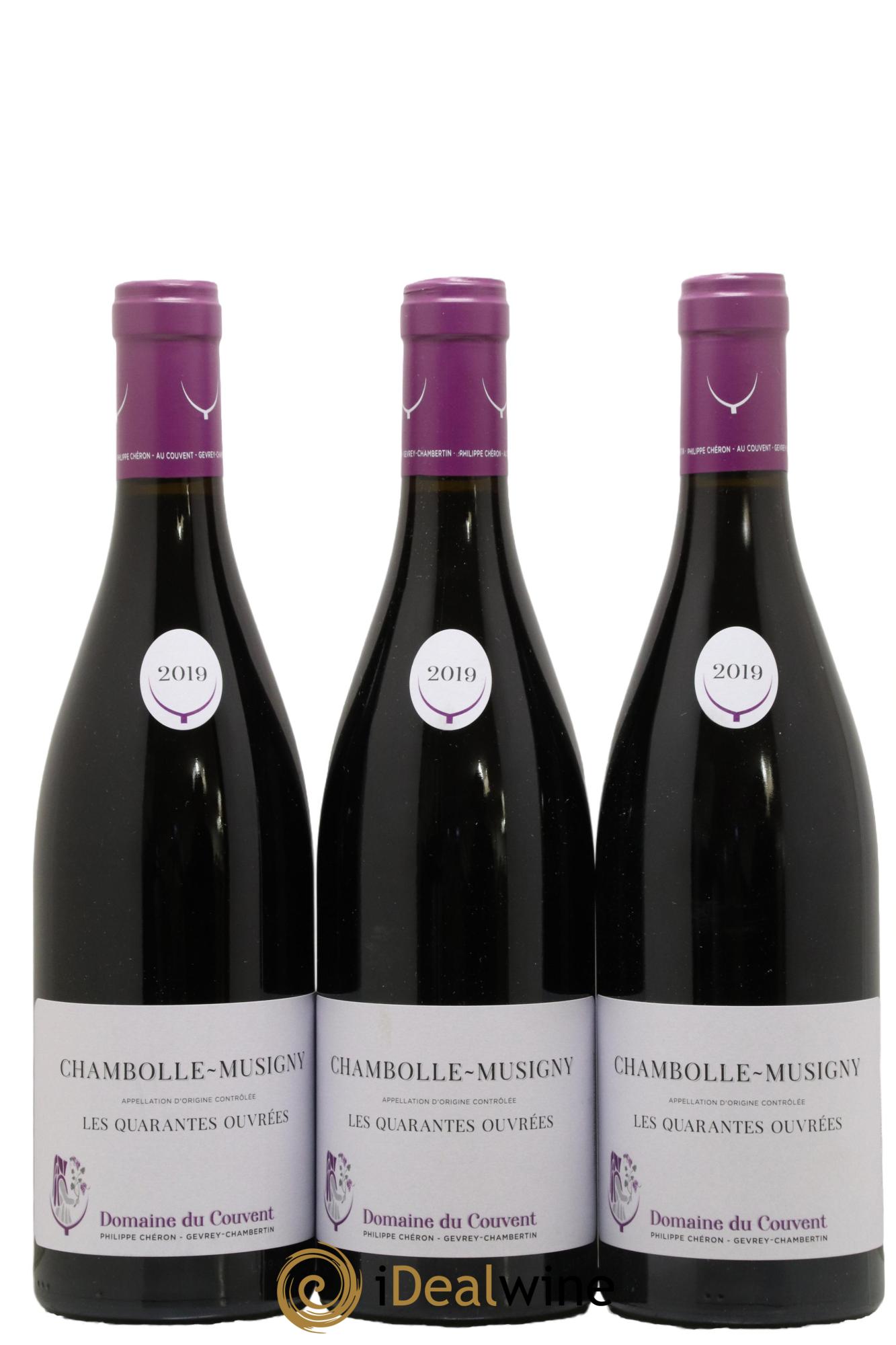 Chambolle-Musigny Les Quarantes Ouvrées Domaine du Couvent 2019 - Lotto di 3 bottiglie - 0