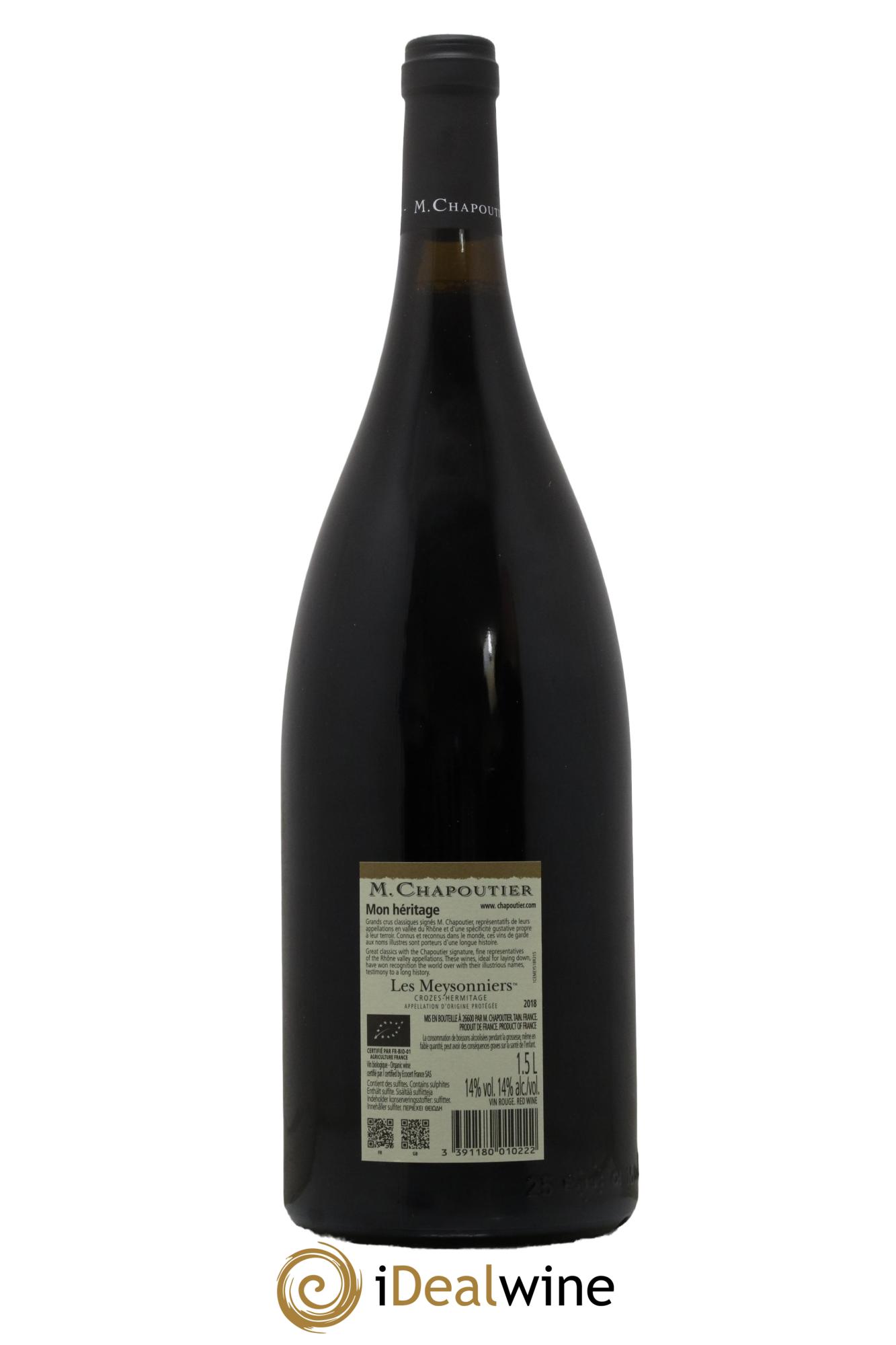 Crozes-Hermitage Les Meysonniers Chapoutier 2019 - Posten von 1 Magnum - 1