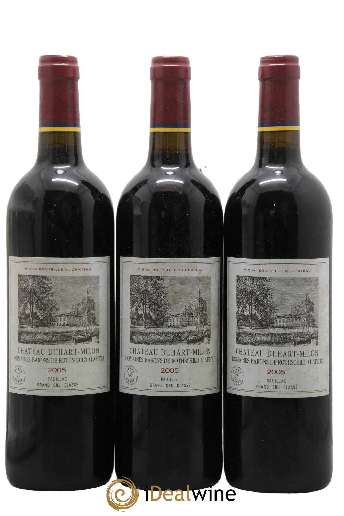 Château Duhart-Milon 4ème Grand Cru Classé 2005 - Lot de 3 bouteilles - 0