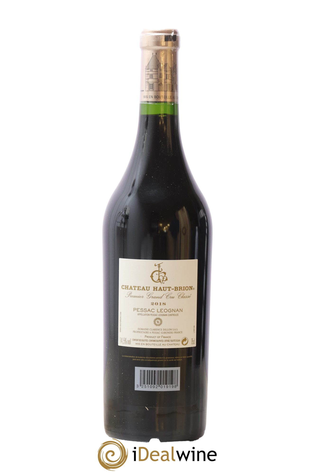 Château Haut Brion 1er Grand Cru Classé 2018 - Lot de 1 bouteille - 2