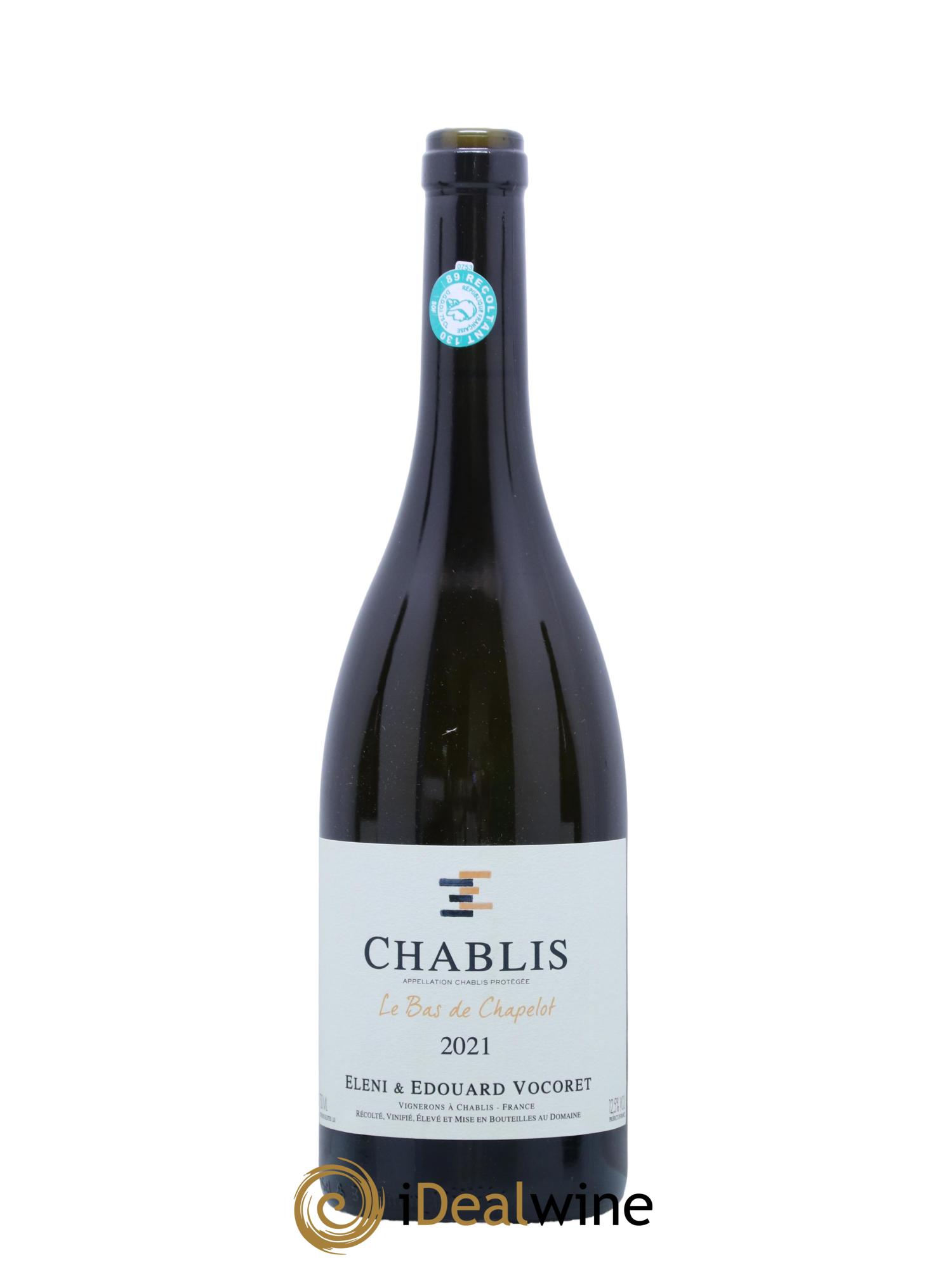 Chablis Le Bas Chapelot Eleni et Edouard Vocoret 2021 - Lot de 1 bouteille - 0