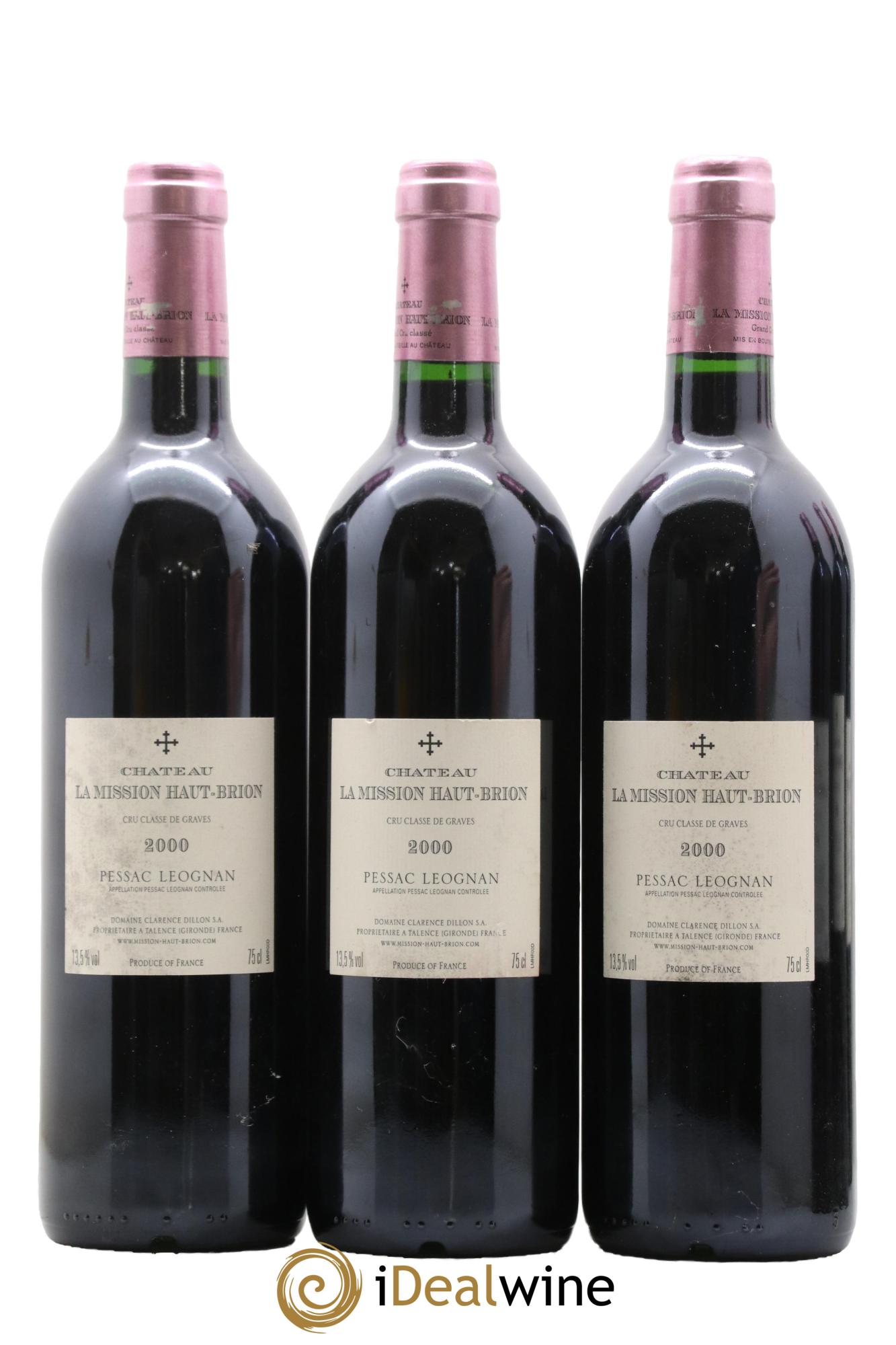Château la Mission Haut-Brion Cru Classé de Graves 2000 - Posten von 6 Flaschen - 4