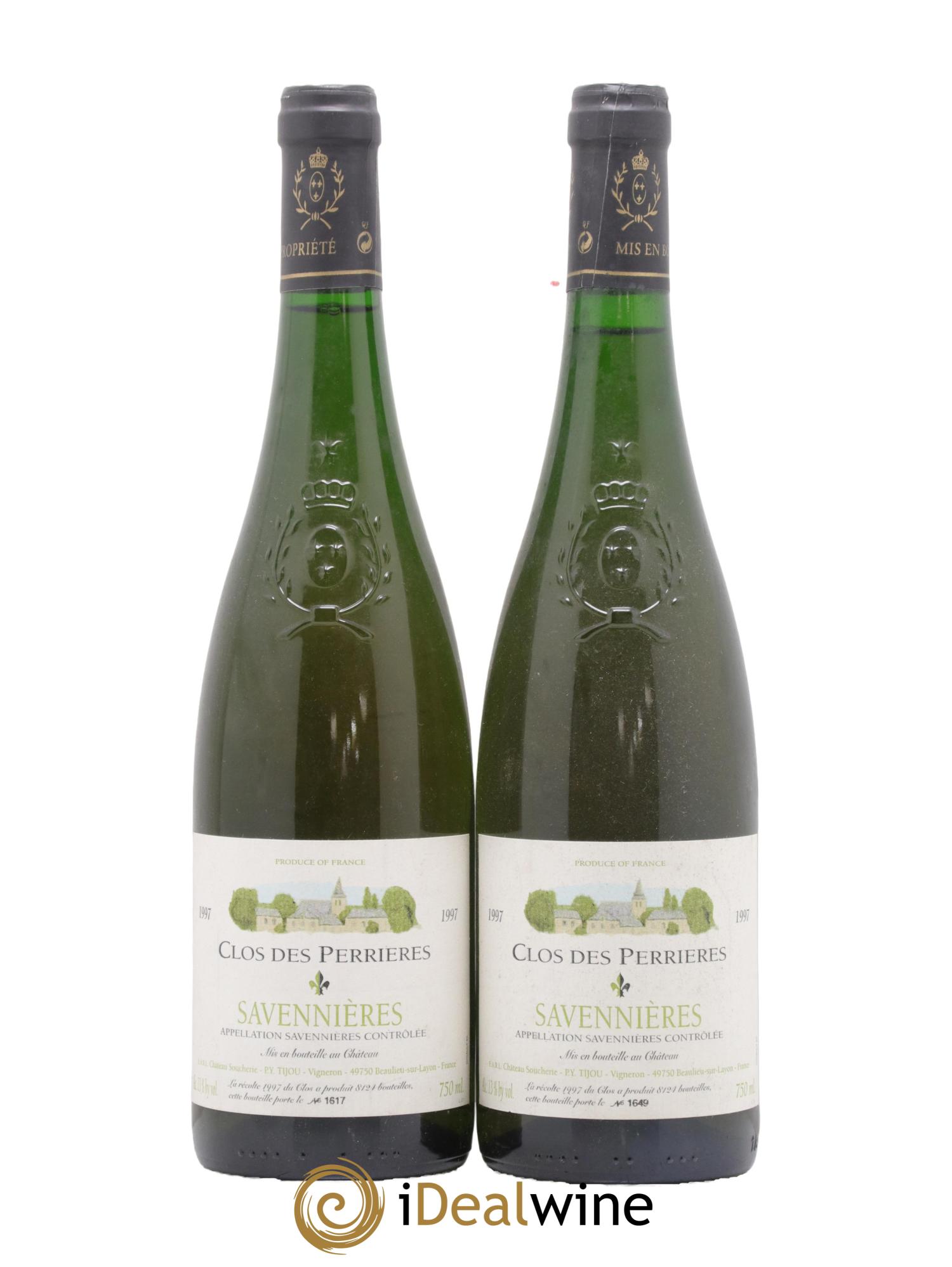 Savennières Clos des Perrieres 1997 - Lot de 2 bouteilles - 0
