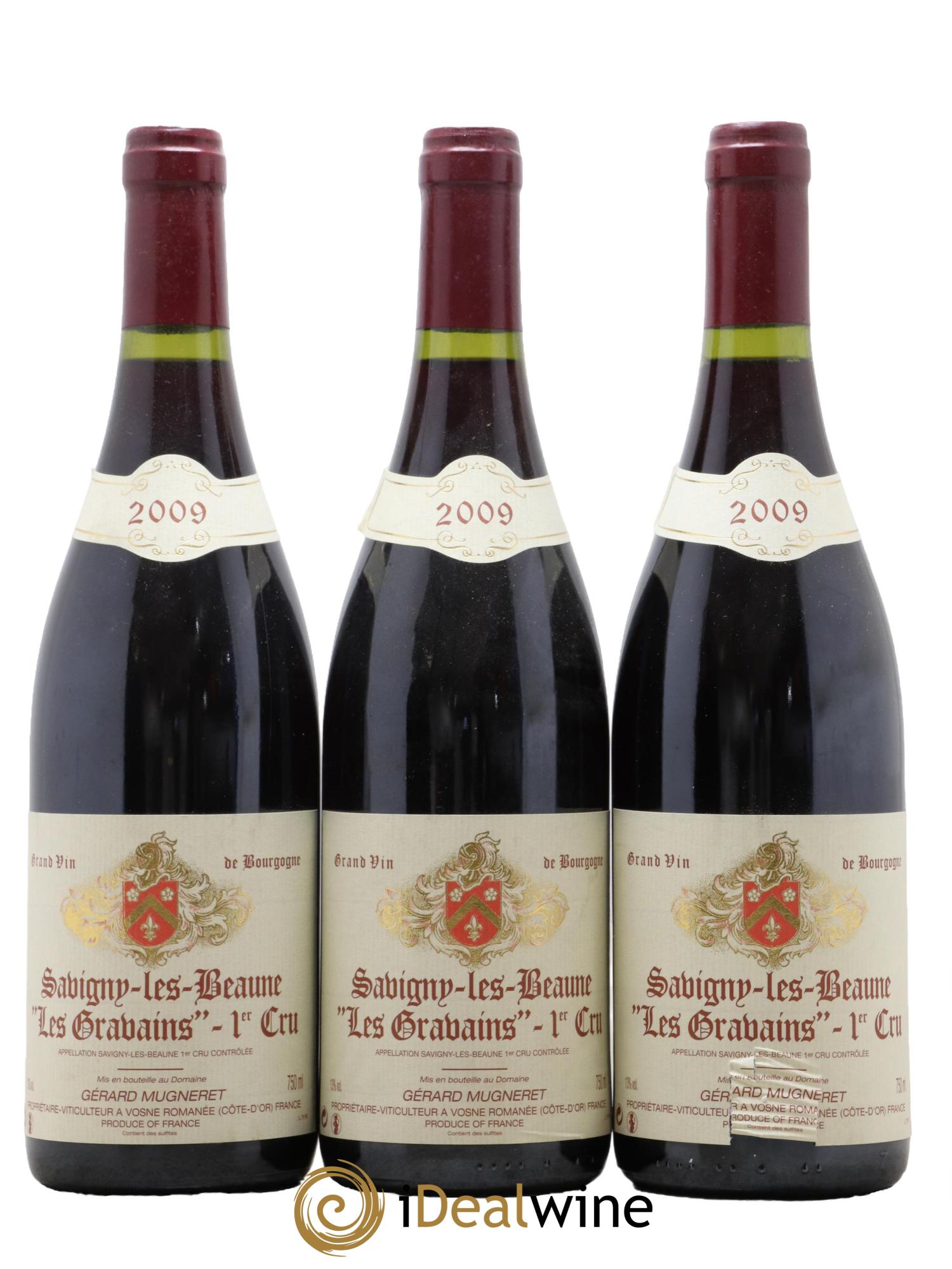 Savigny-lès-Beaune 1er Cru Gravains Gérard Mugneret 2009 - Lot de 3 bouteilles - 0