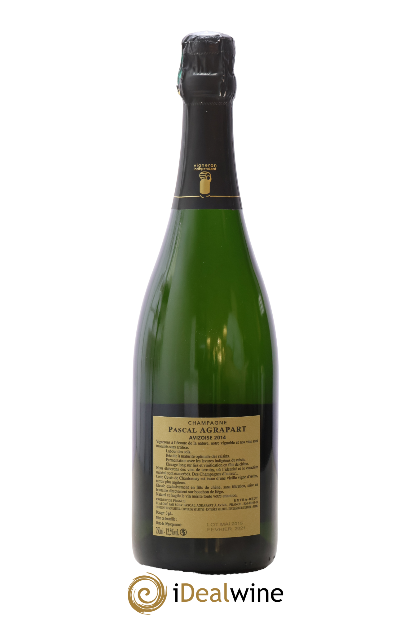 Avizoise Blanc de Blancs Extra-Brut Agrapart & Fils 2014 - Posten von 1 Flasche - 1