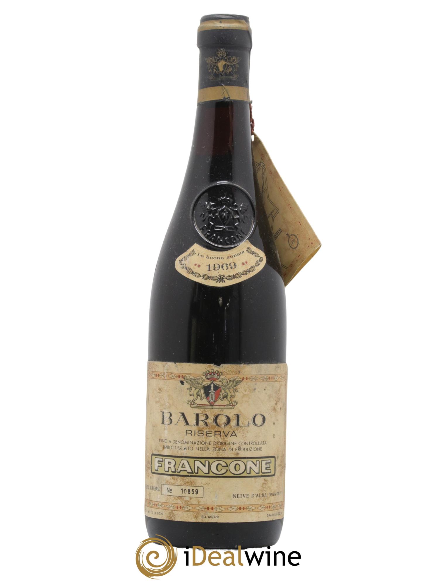 Barolo Riserva Francone 1969 - Posten von 1 Flasche - 0