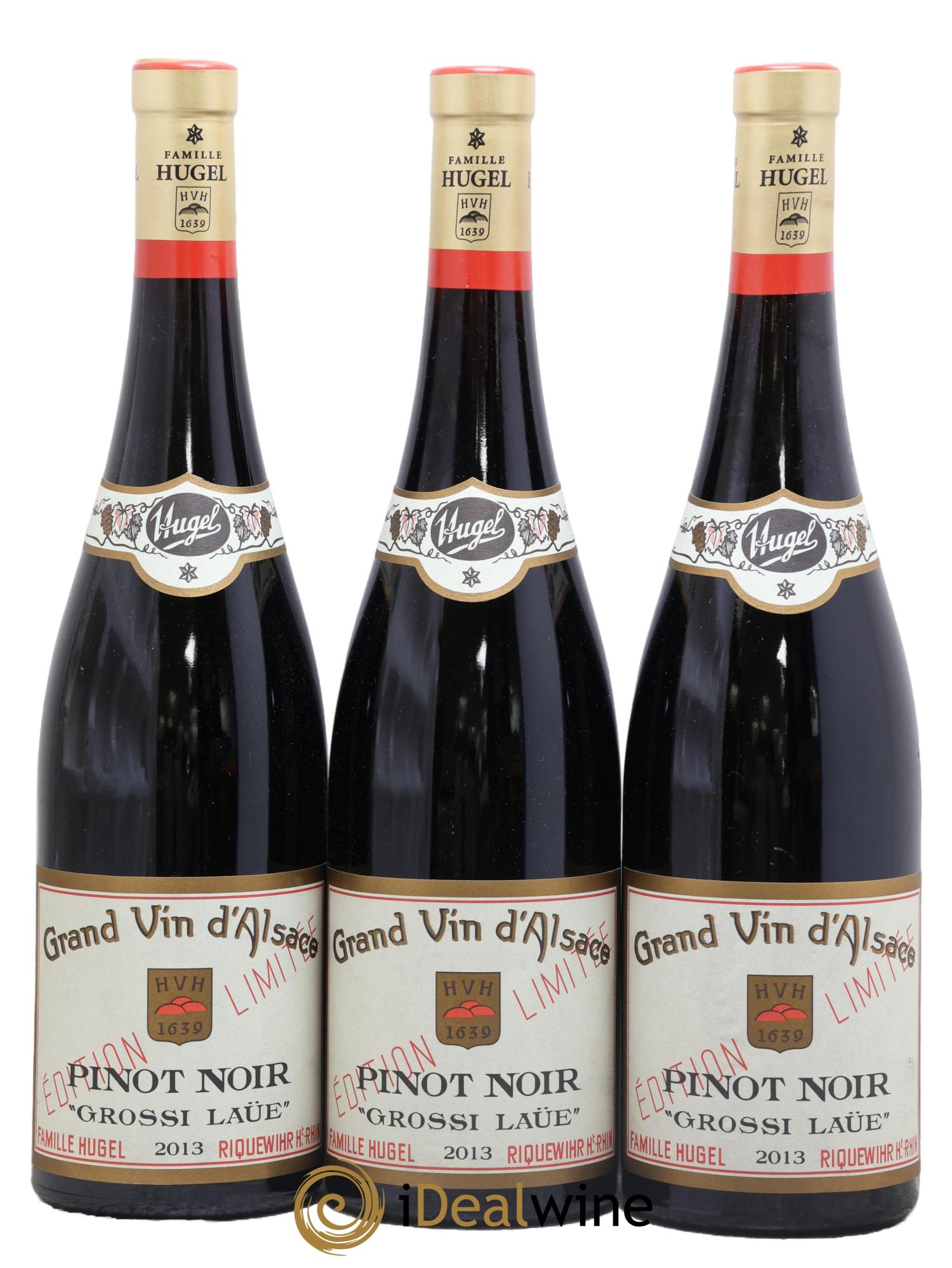 Pinot Noir Grossi Laüe Hugel (Domaine) 2013 - Lot de 3 bouteilles - 0